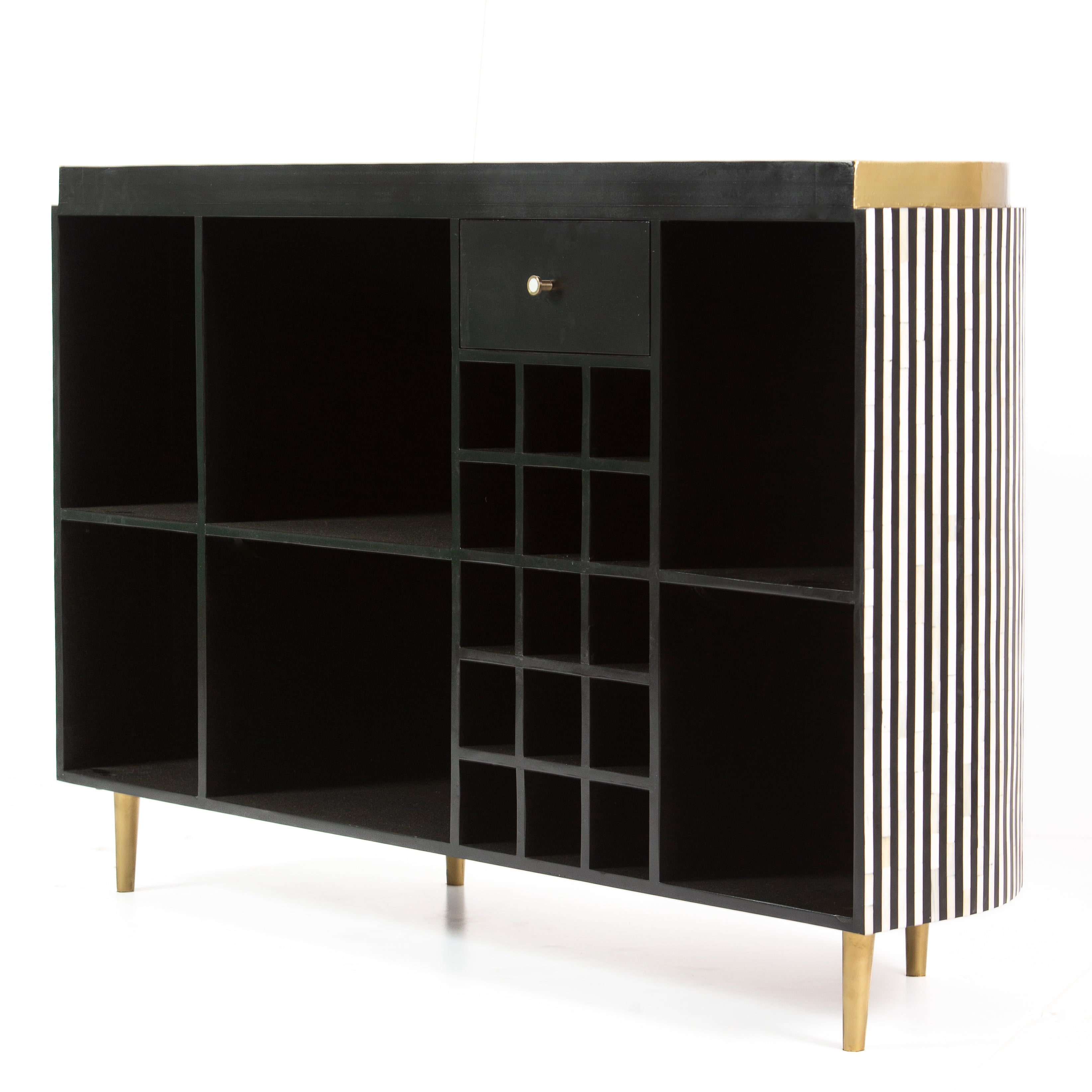 Saphed Bar Counter - Black Bone Inlay