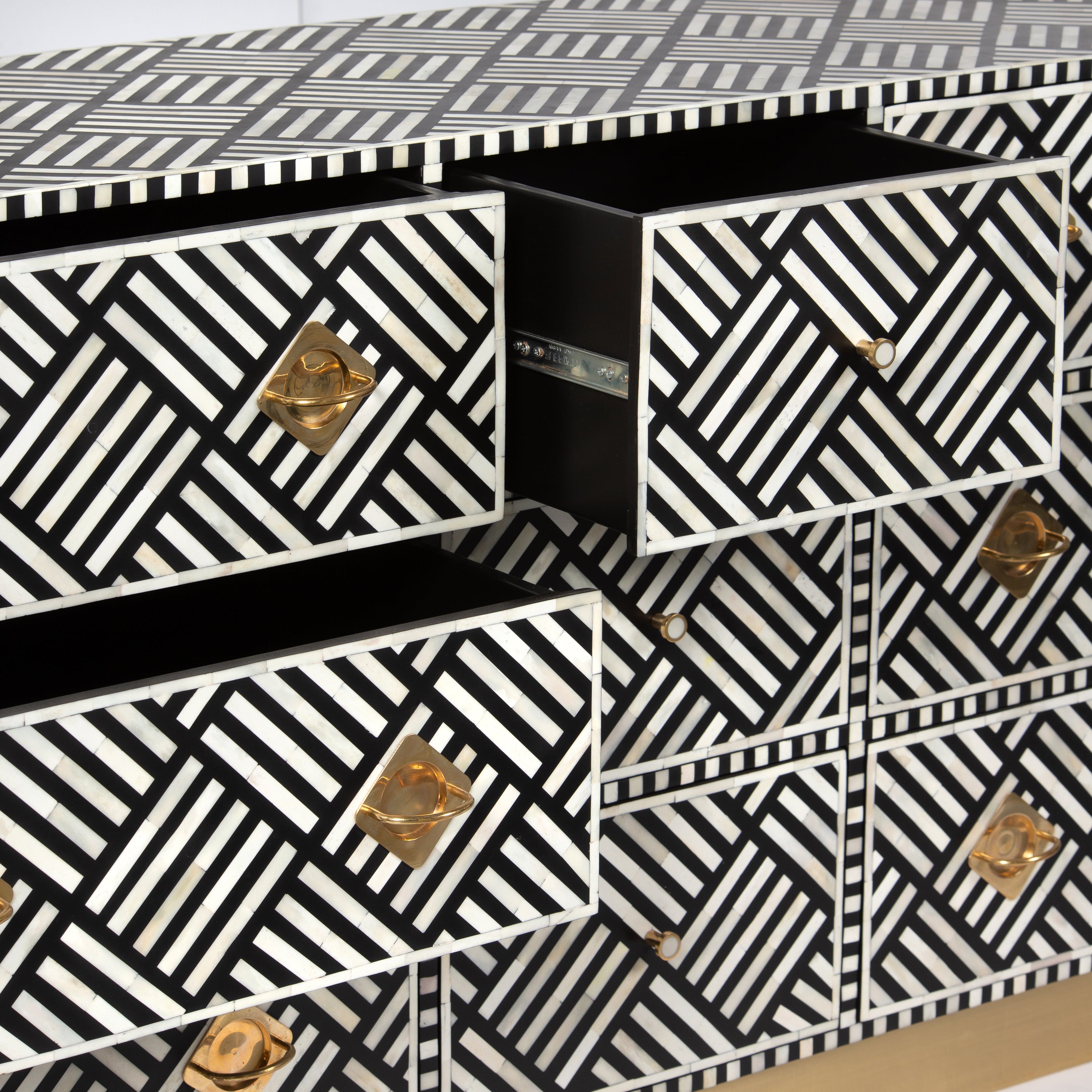 Ameerah Chest of Drawers - Black Bone Inlay