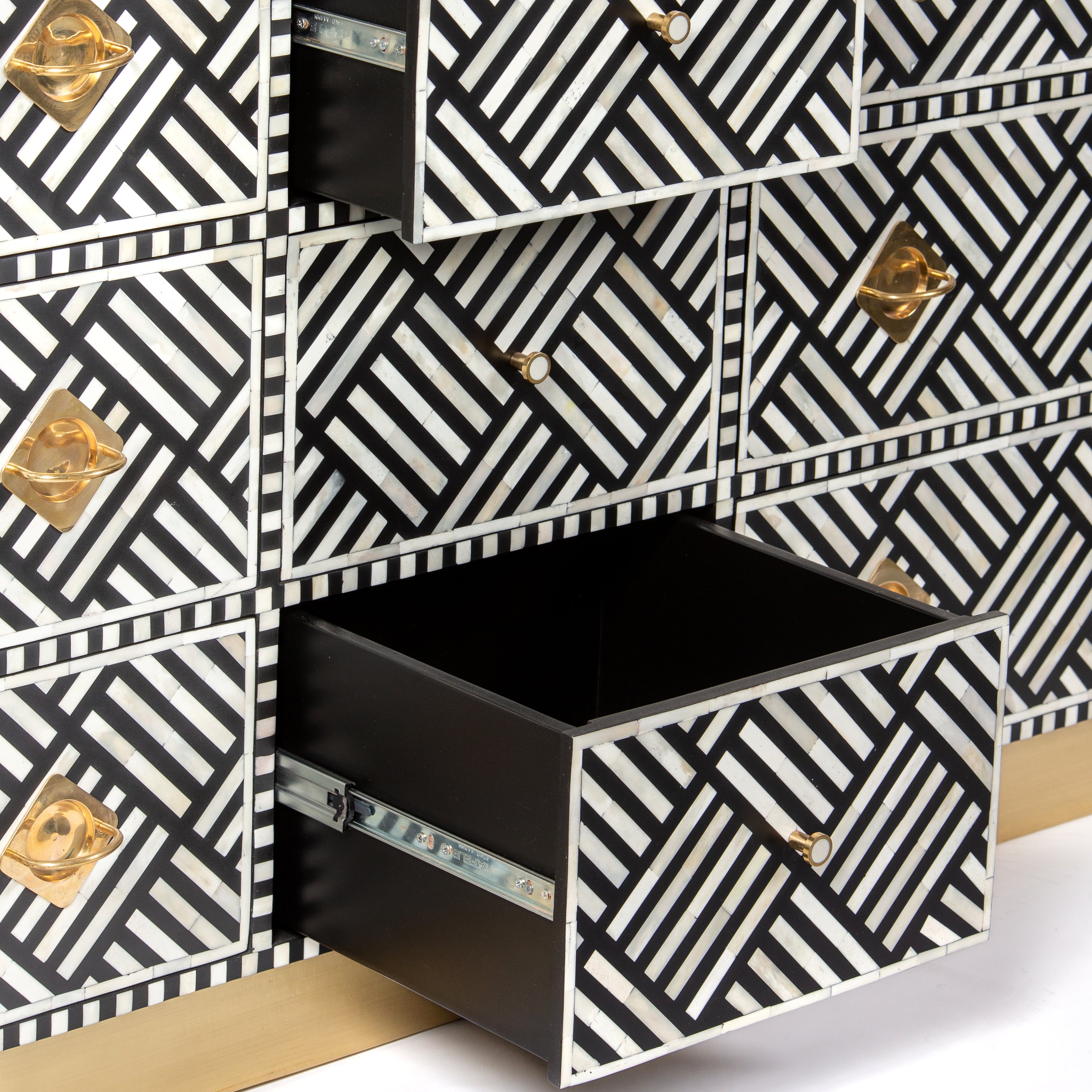 Ameerah Chest of Drawers - Black Bone Inlay