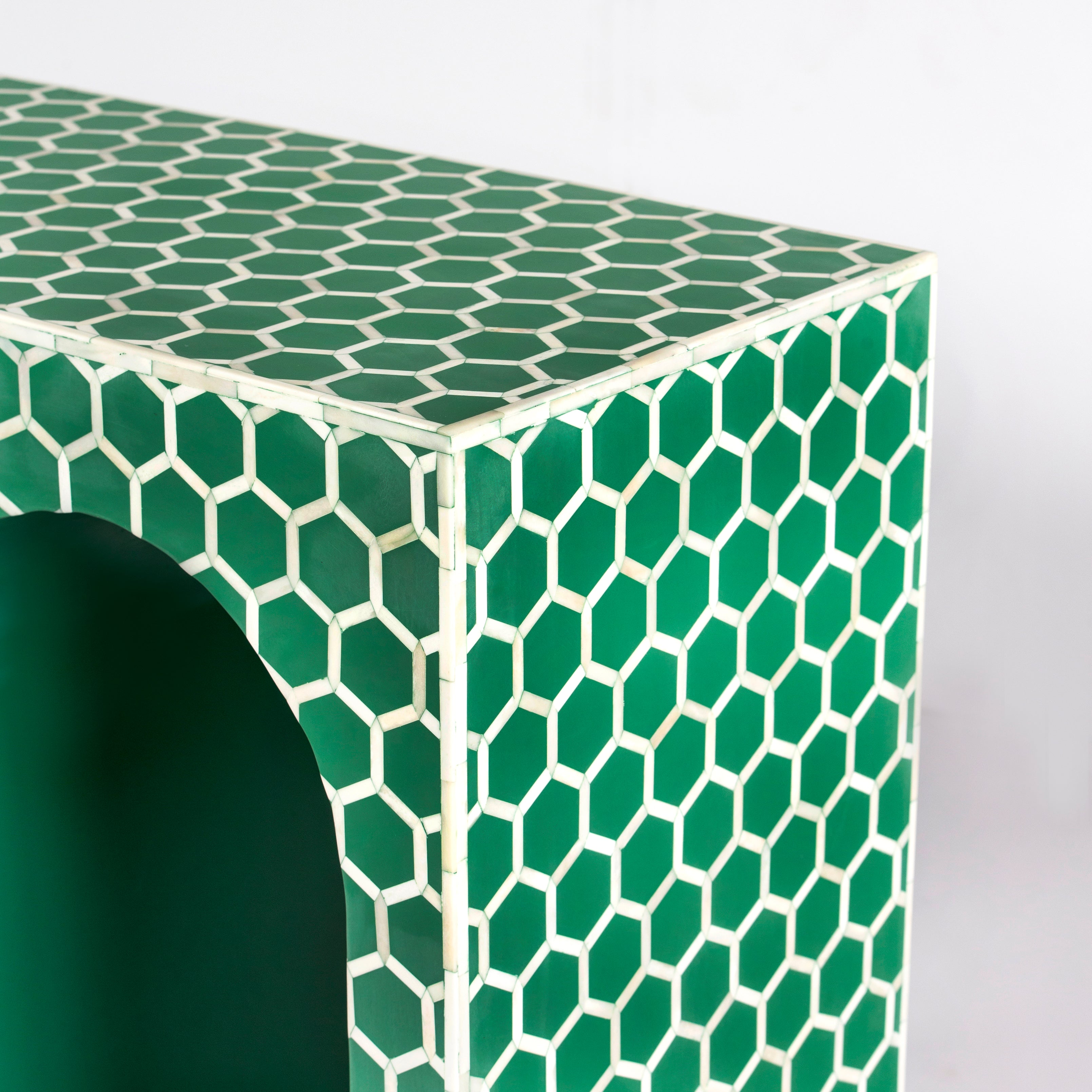 Emera Console - Green Bone Inlay