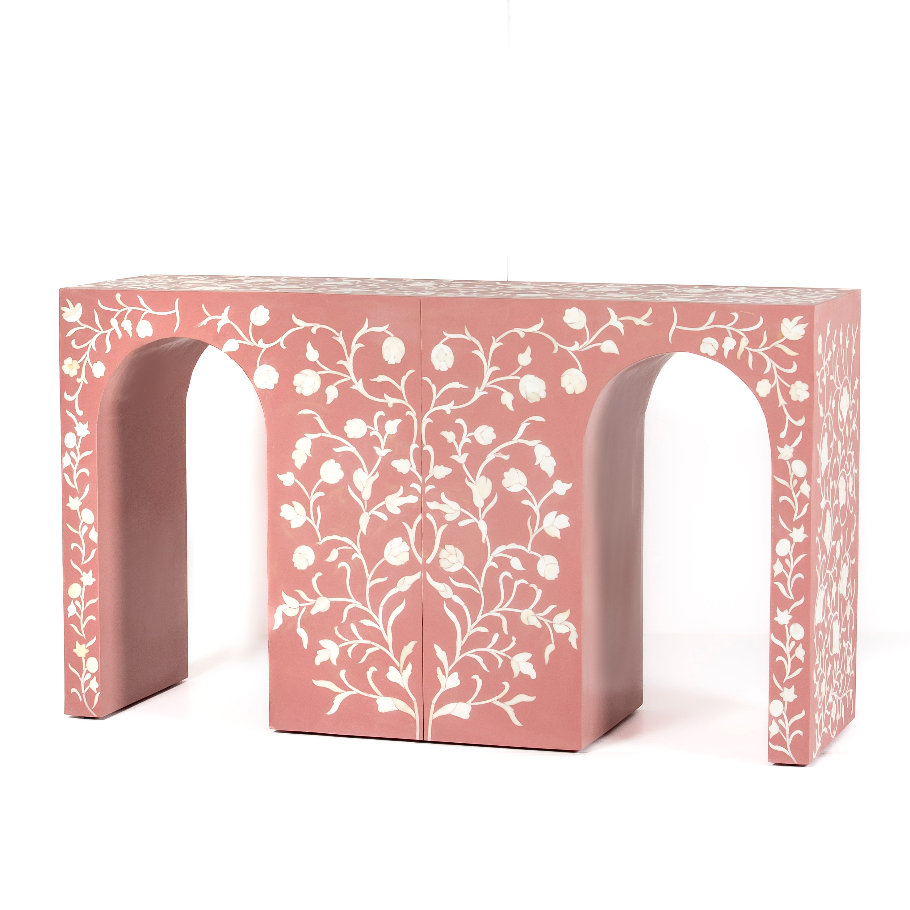 Rosetta Console - Pink Bone Inlay