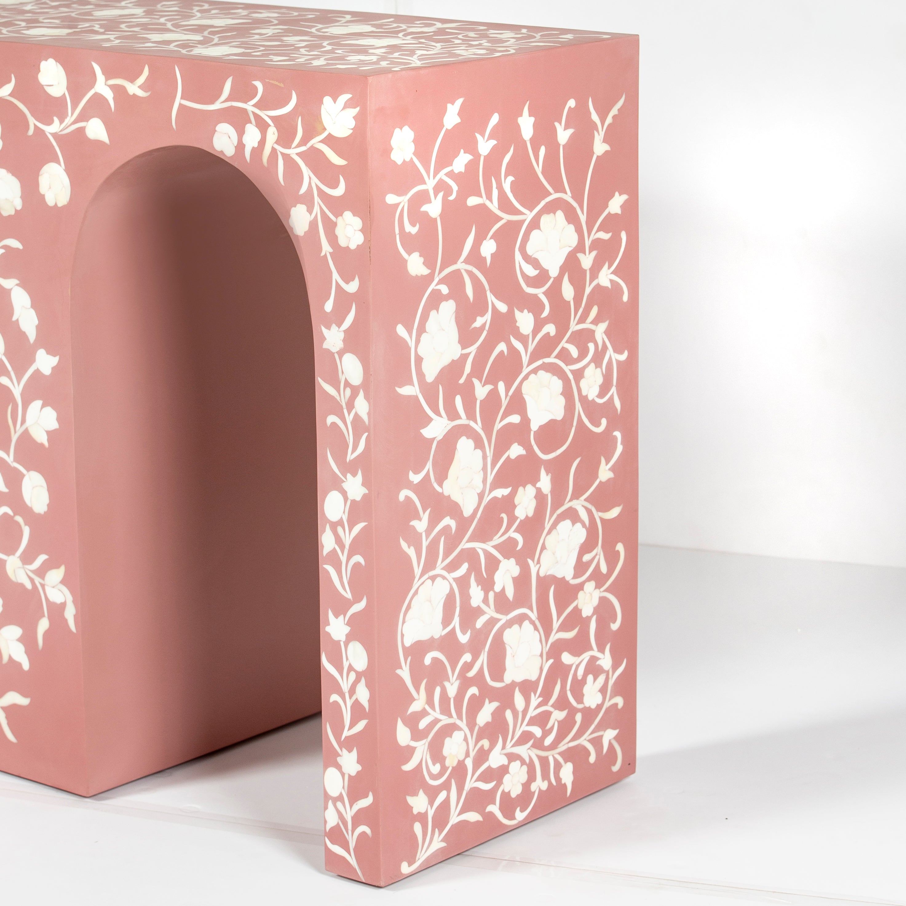 Rosetta Console - Pink Bone Inlay