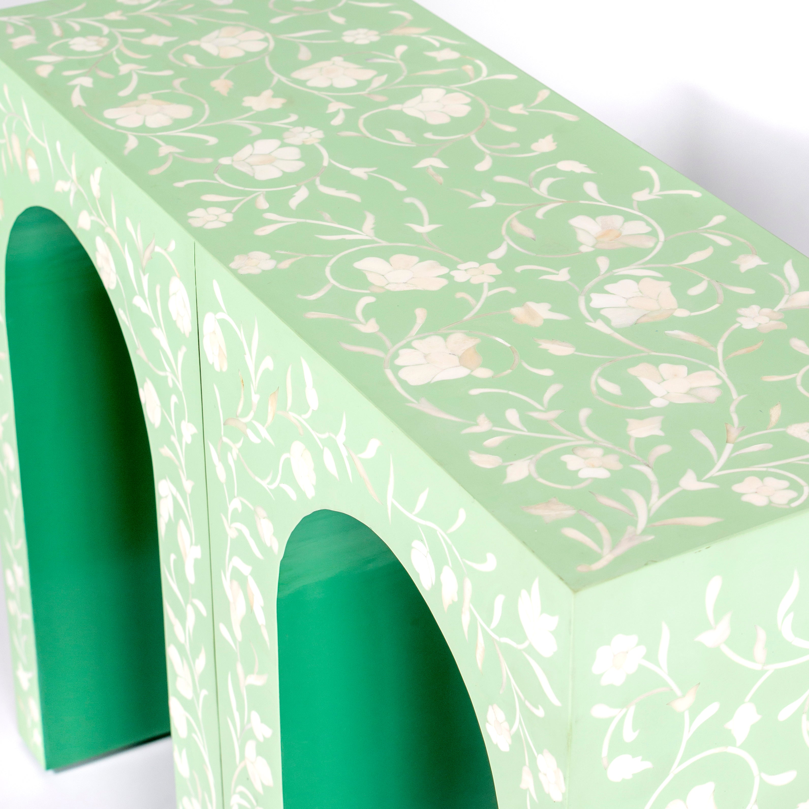 Rosetta Console - Green Bone Inlay