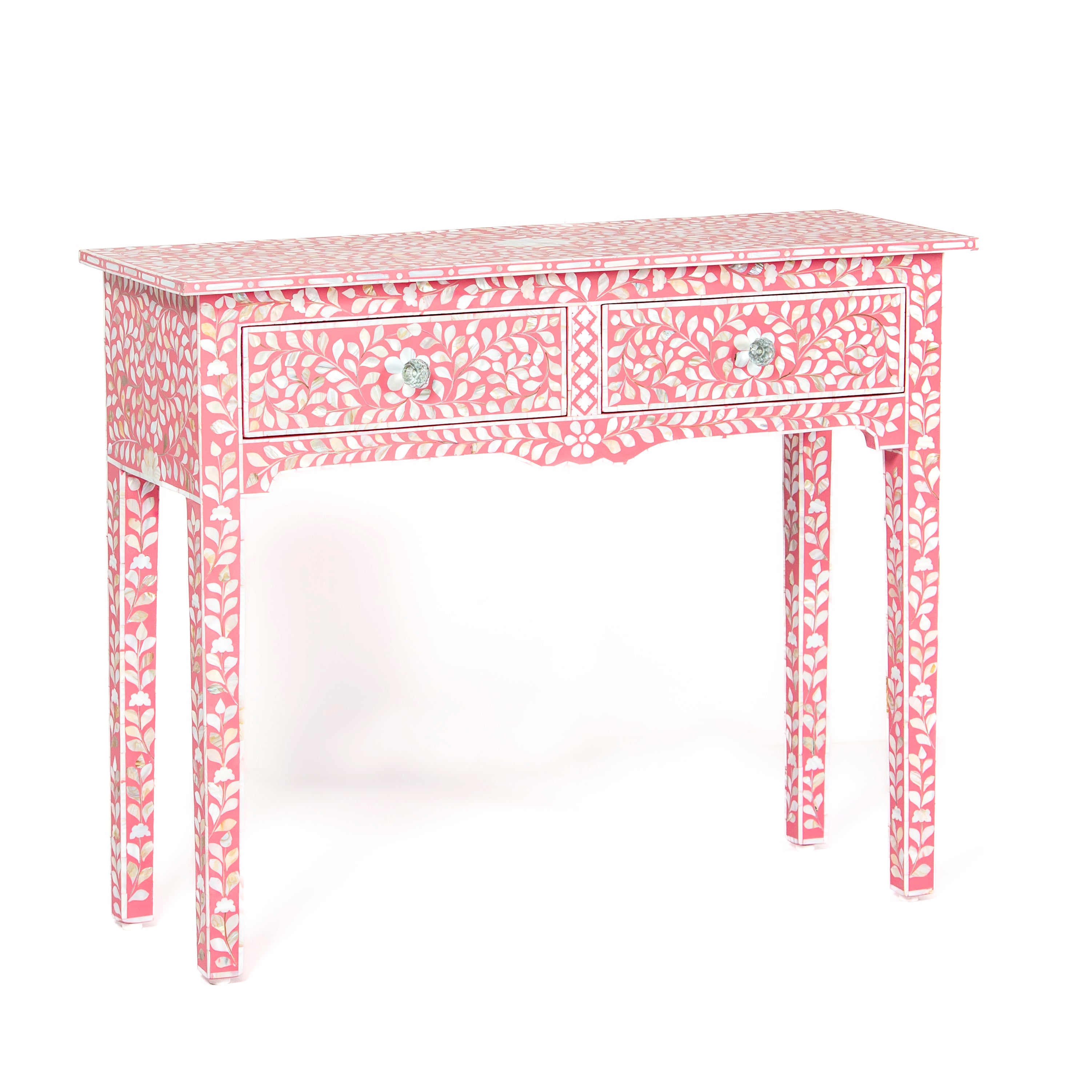 Iris Console & Dresser – Pink Mother of Pearl Inlay