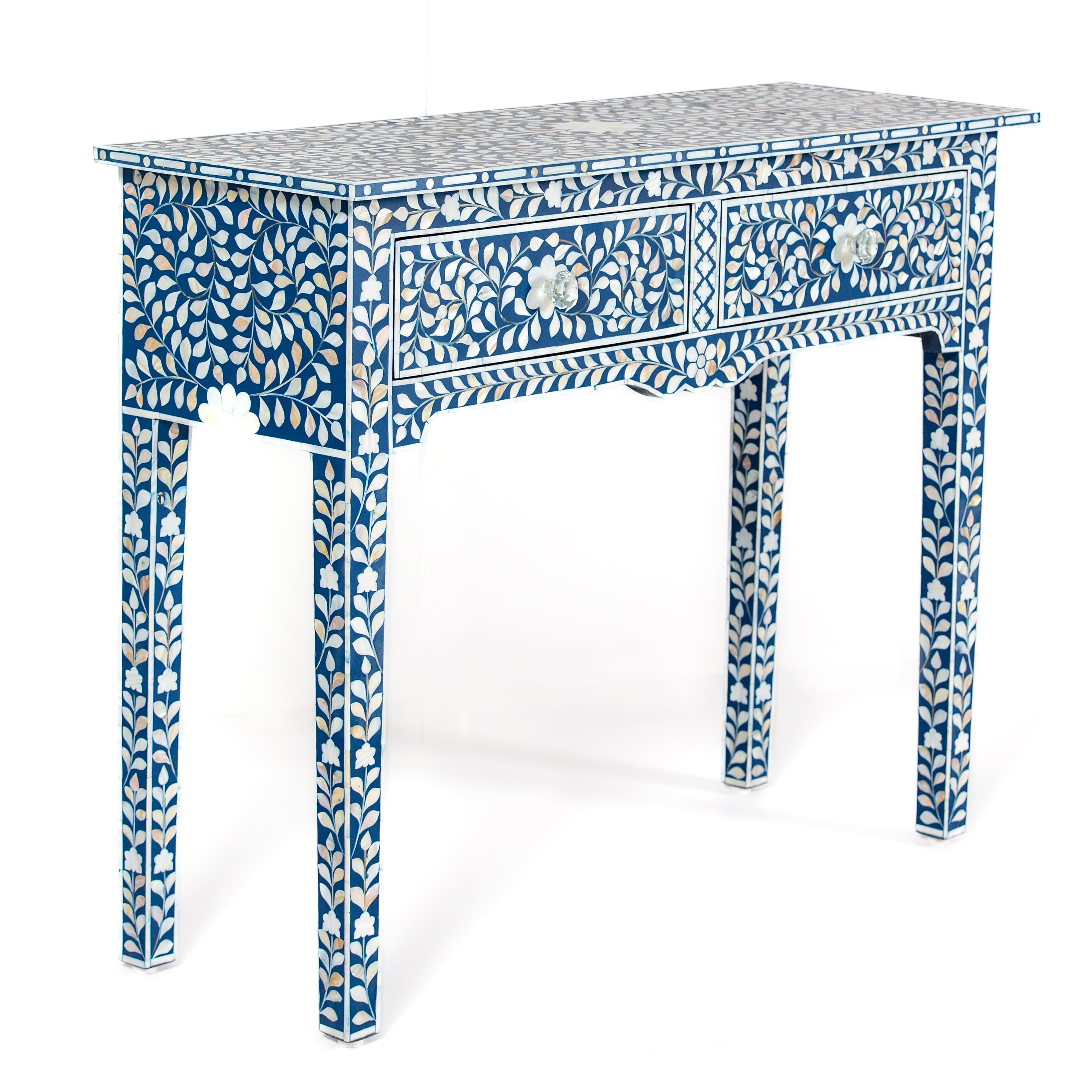 Iris Console & Dresser – Blue Mother of Pearl Inlay