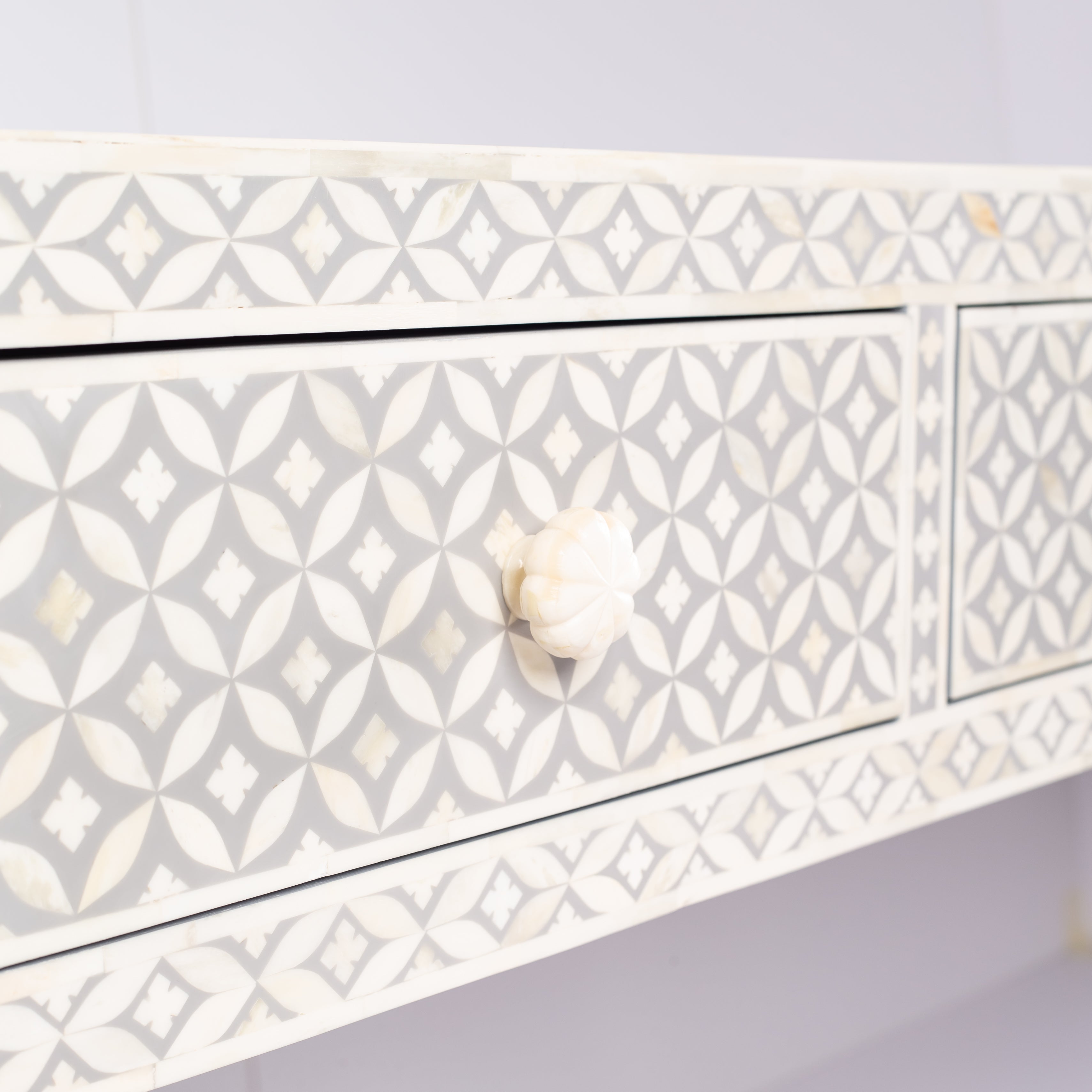Yasmine Console - Grey Bone Inlay