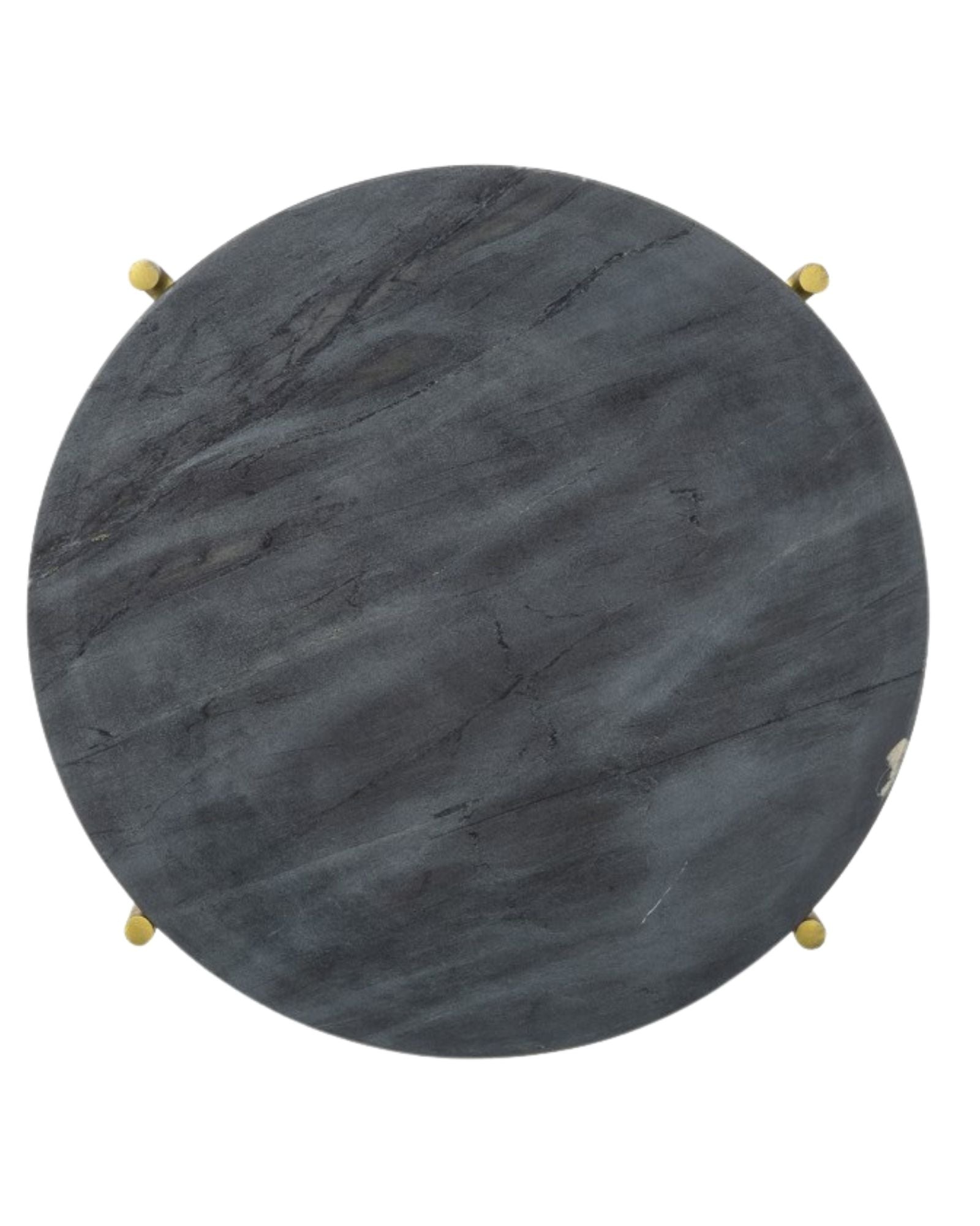 Farid Side Table - Black Marble - Tabeer Homes
