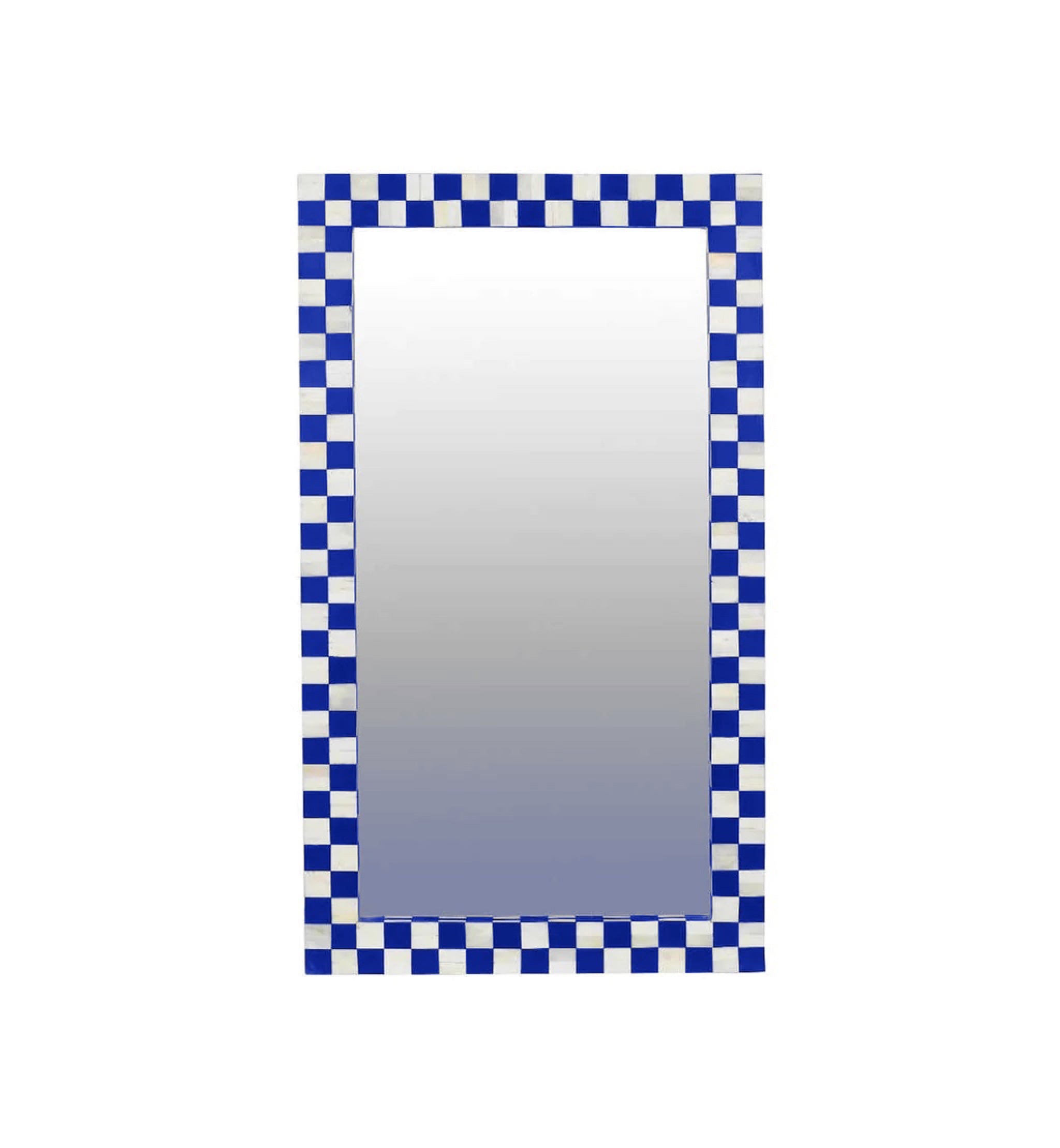 Maze Mirror - Blue Bone Inlay