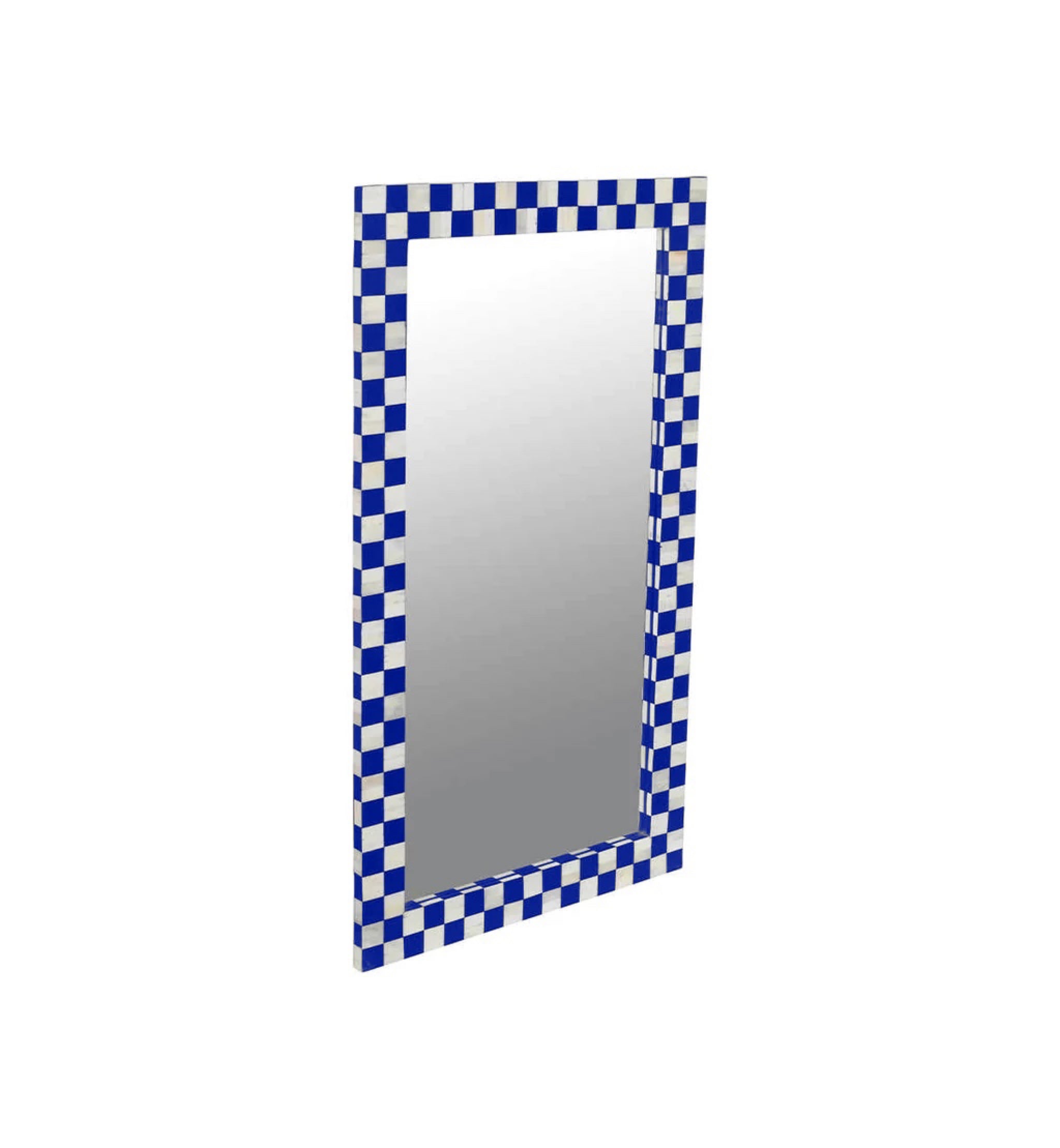Maze Mirror - Blue Bone Inlay