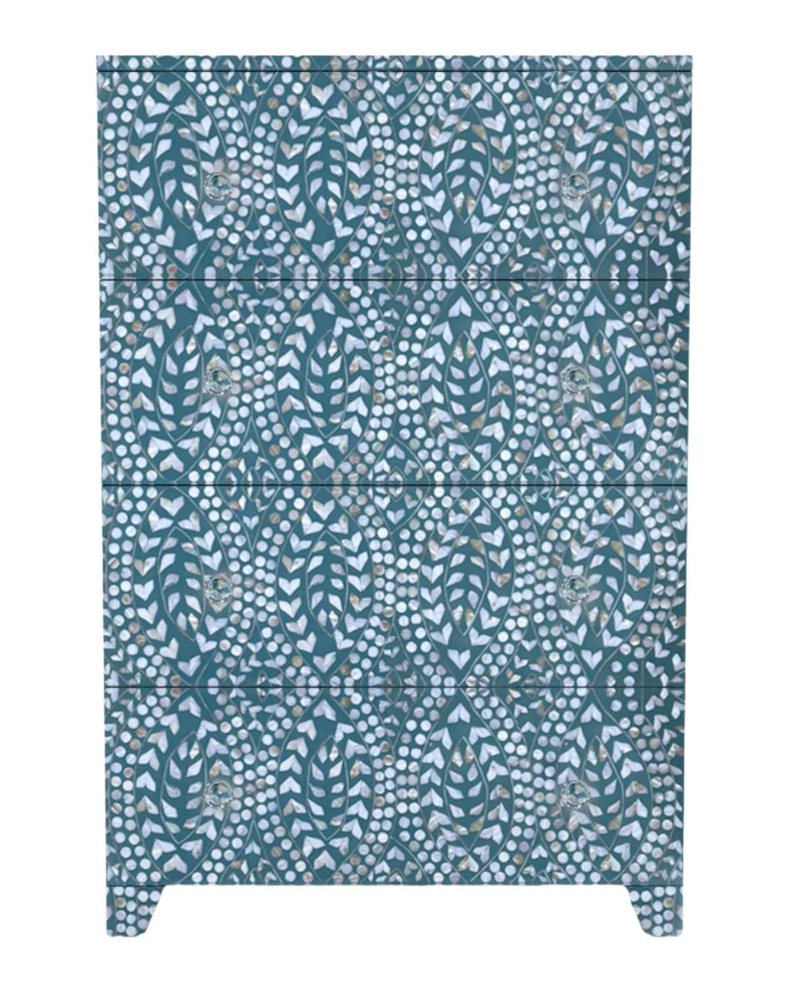 Iris Chest of Drawers - Green Mother of Pearl Inlay - Tabeer Homes