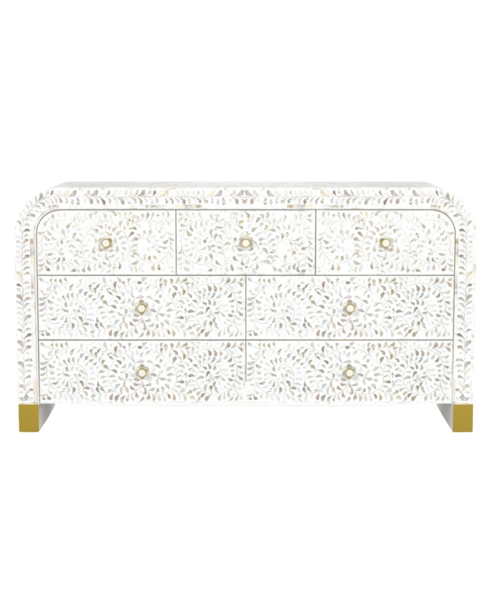 Iris Chest of Drawers - White Mother of Pearl Inlay Online