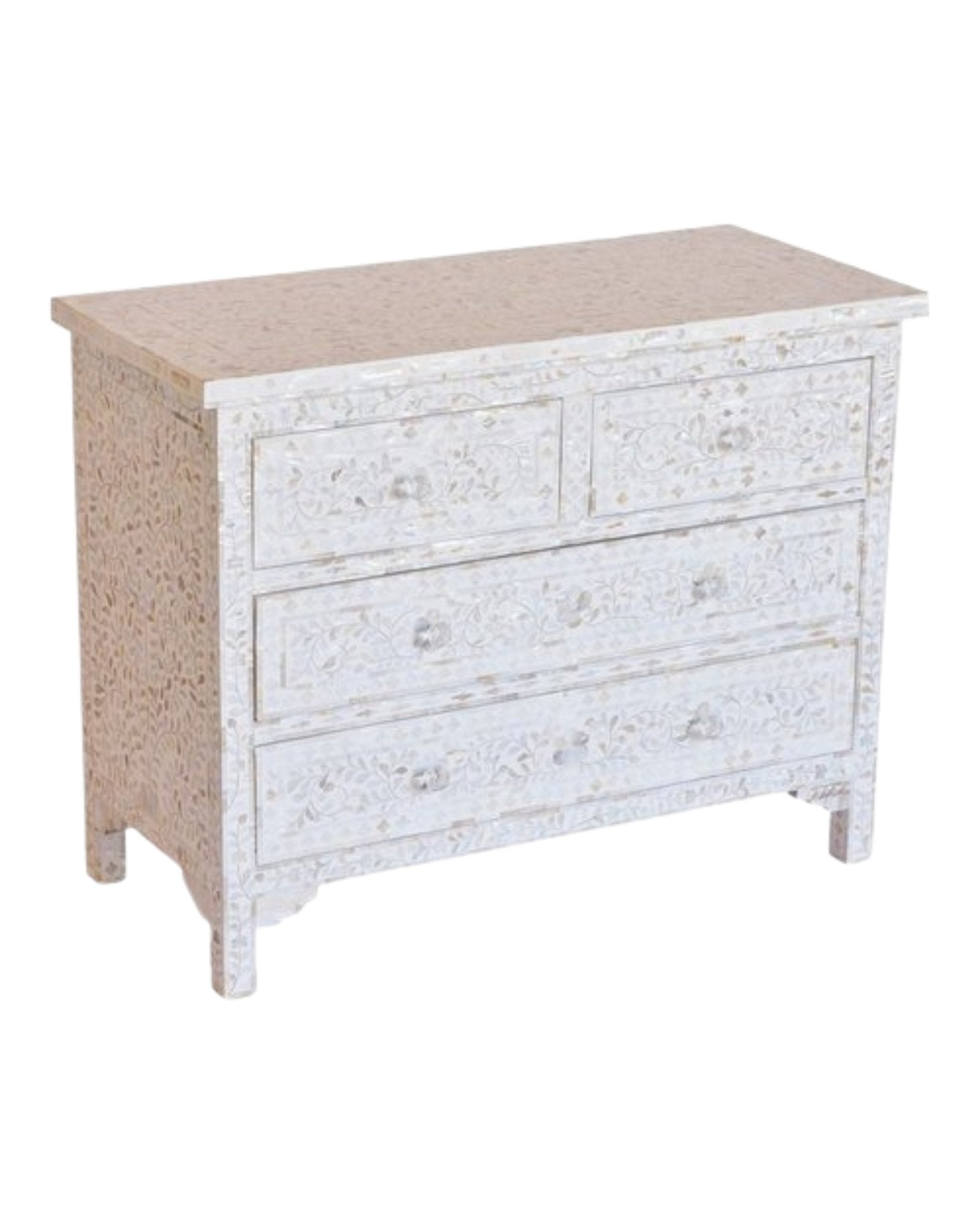 Iris Chest of Drawers - White Mother of Pearl - Tabeer Homes