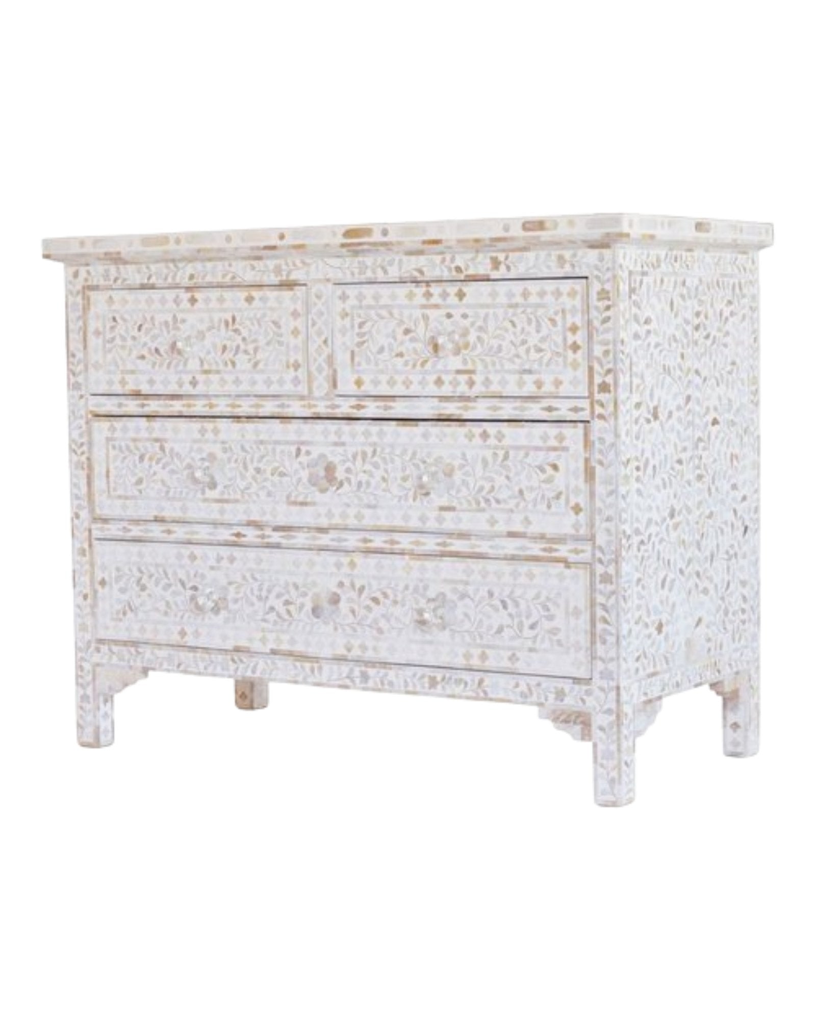 Iris Chest of Drawers - White Mother of Pearl - Tabeer Homes