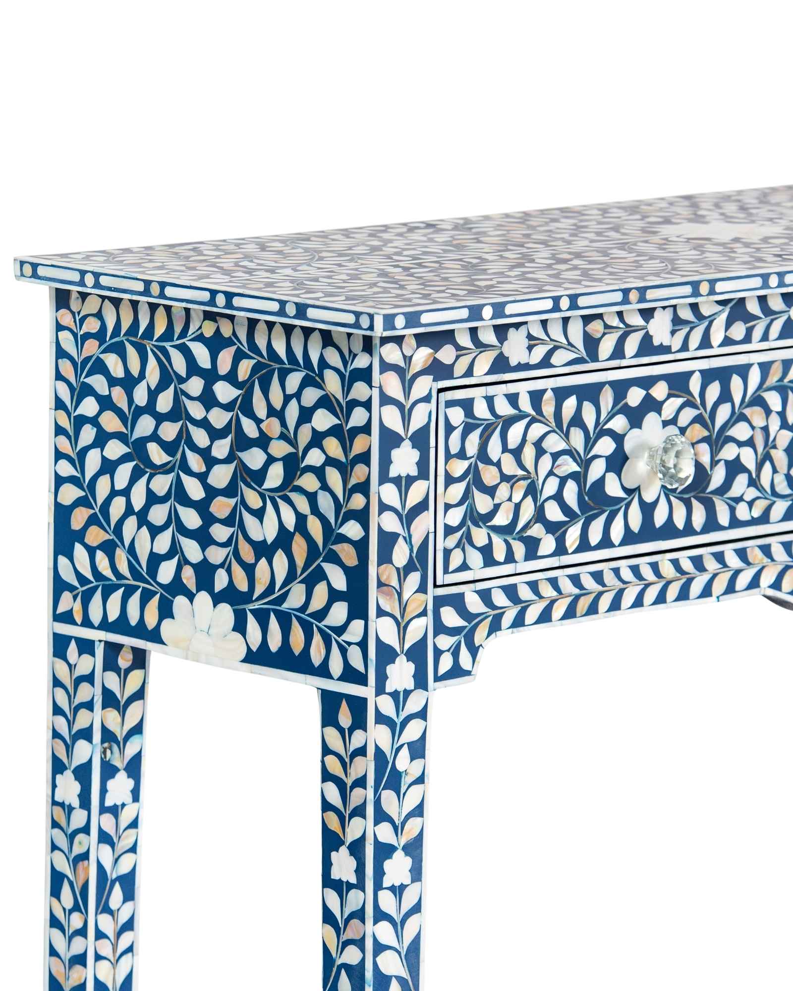 Iris Console & Dresser – Blue Mother of Pearl Inlay