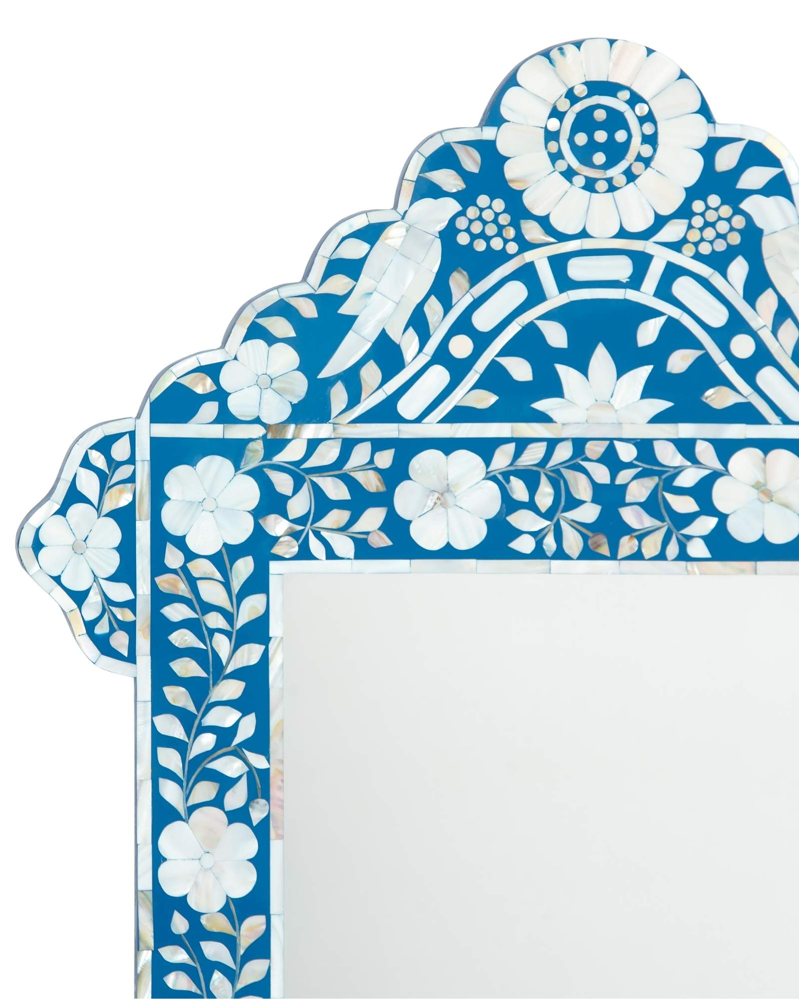 Iris Mirror - Blue Mother of Pearl Inlay