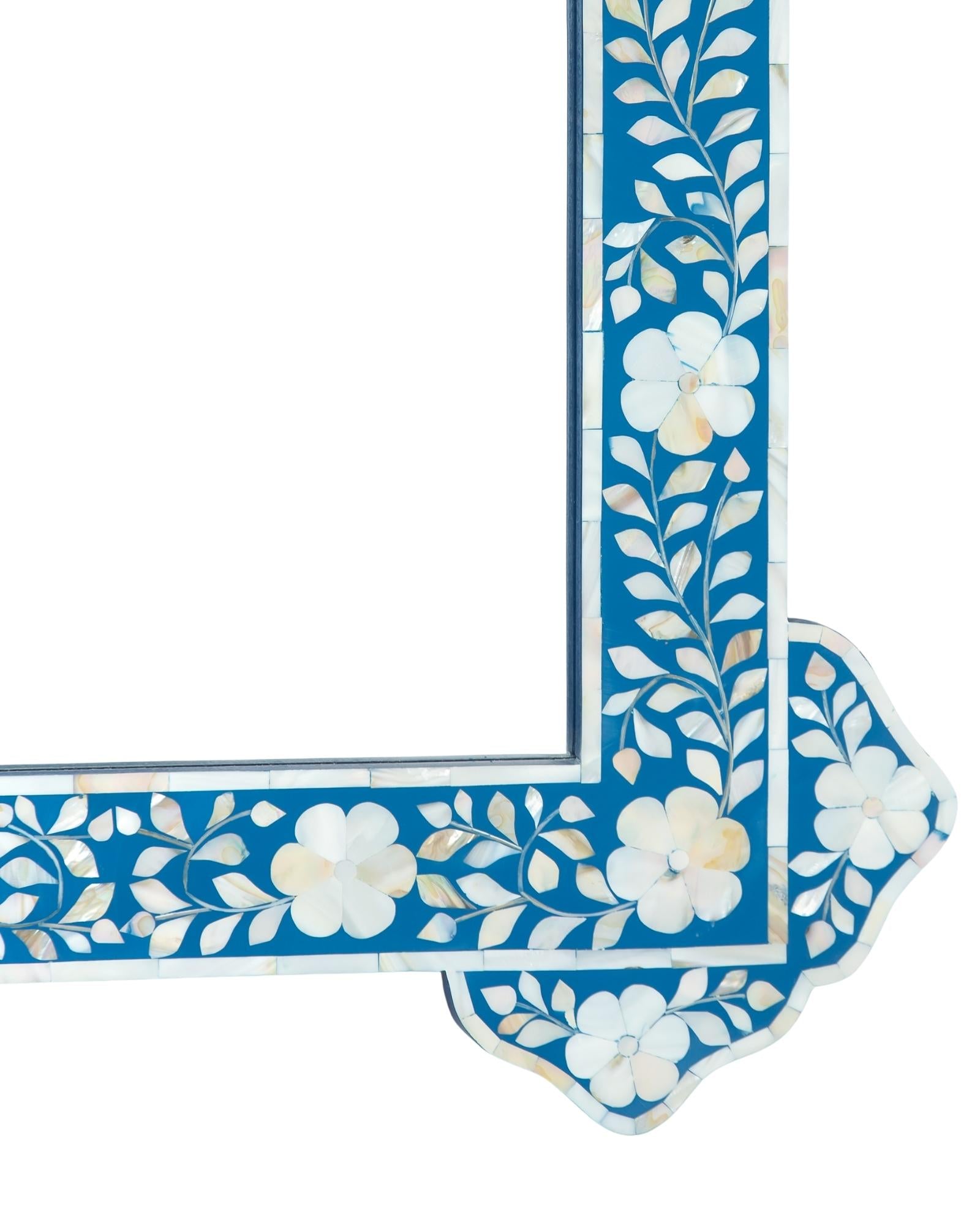 Iris Mirror - Blue Mother of Pearl Inlay