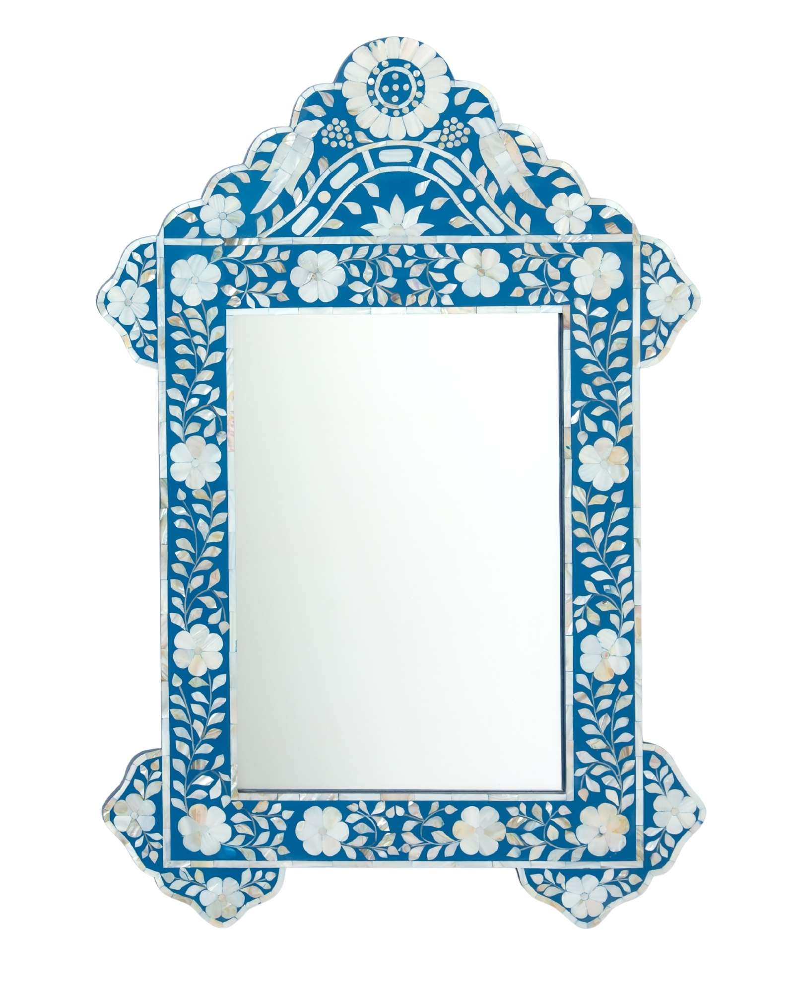 Iris Mirror - Blue Mother of Pearl Inlay