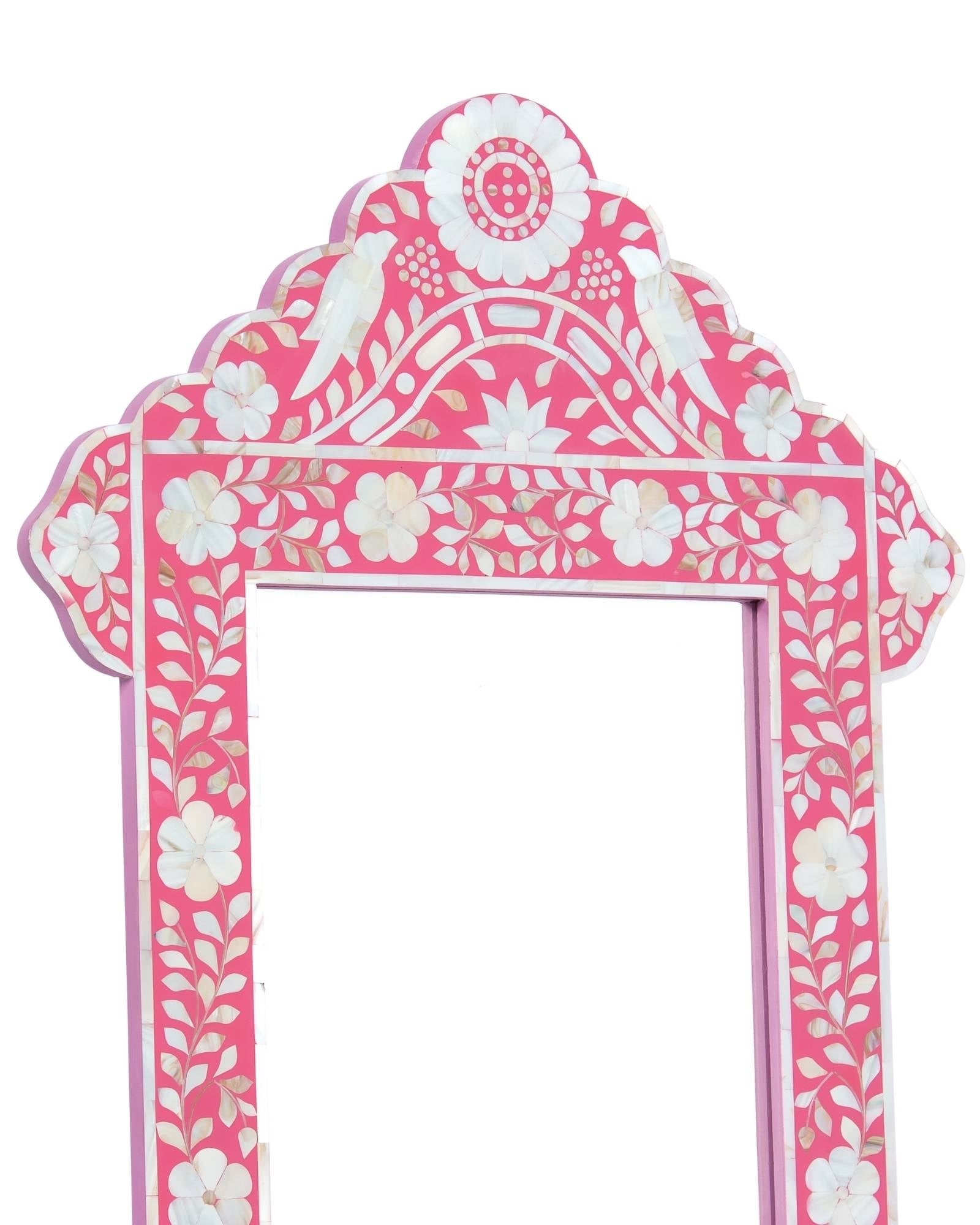 Iris Mirror - Pink Mother of Pearl Inlay