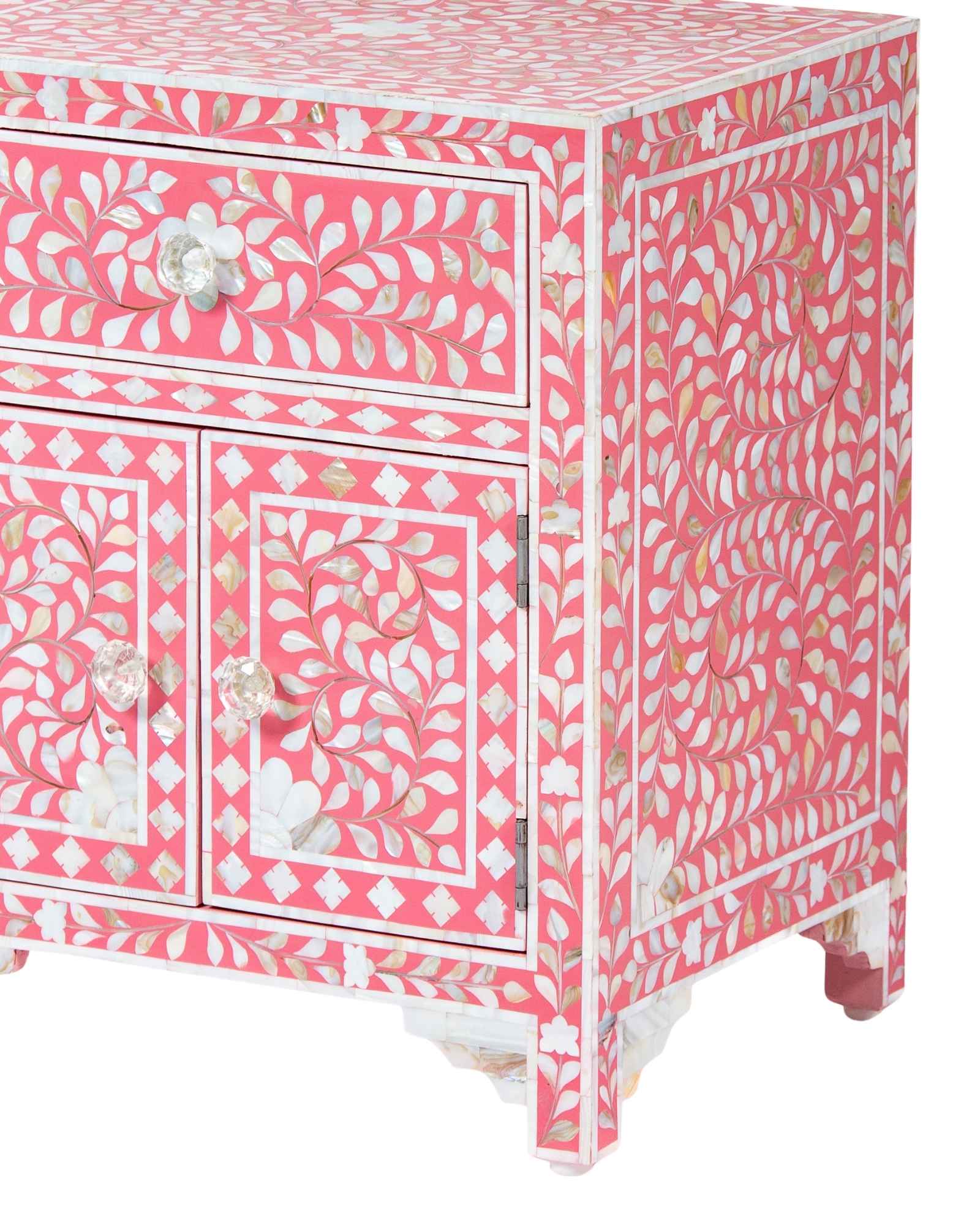 Iris Side Drawer - Pink Mother of Pearl