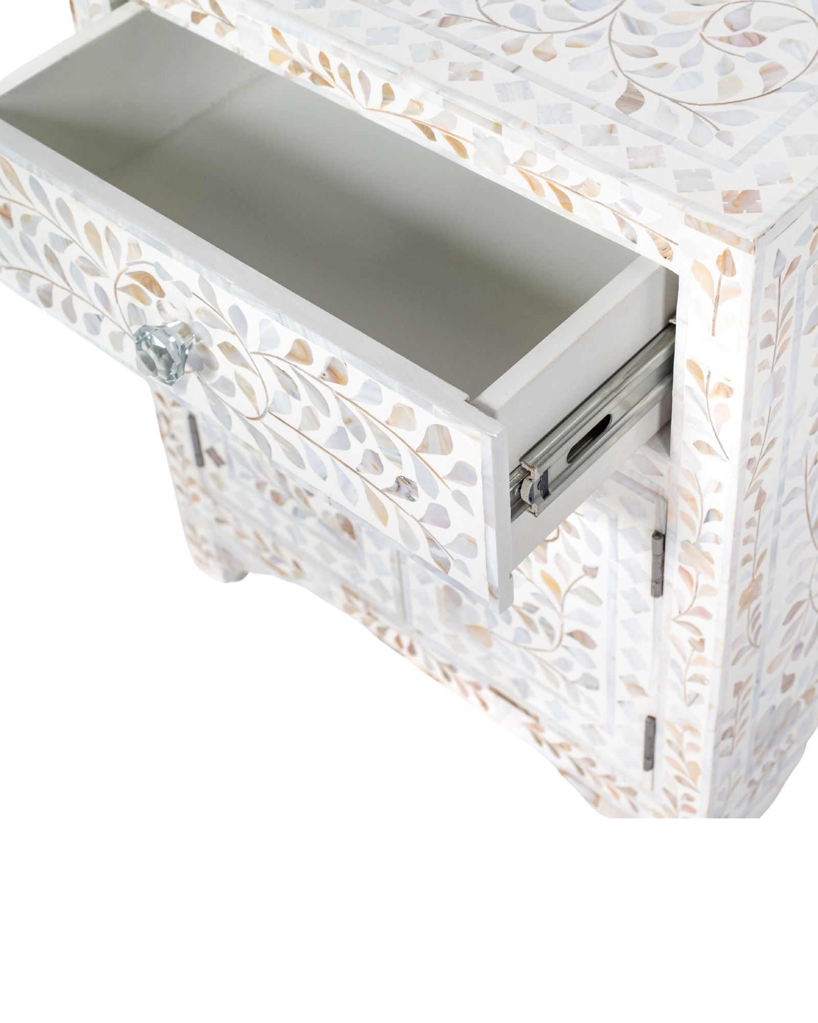 Iris Side Drawer - White Mother of Pearl - Tabeer Homes