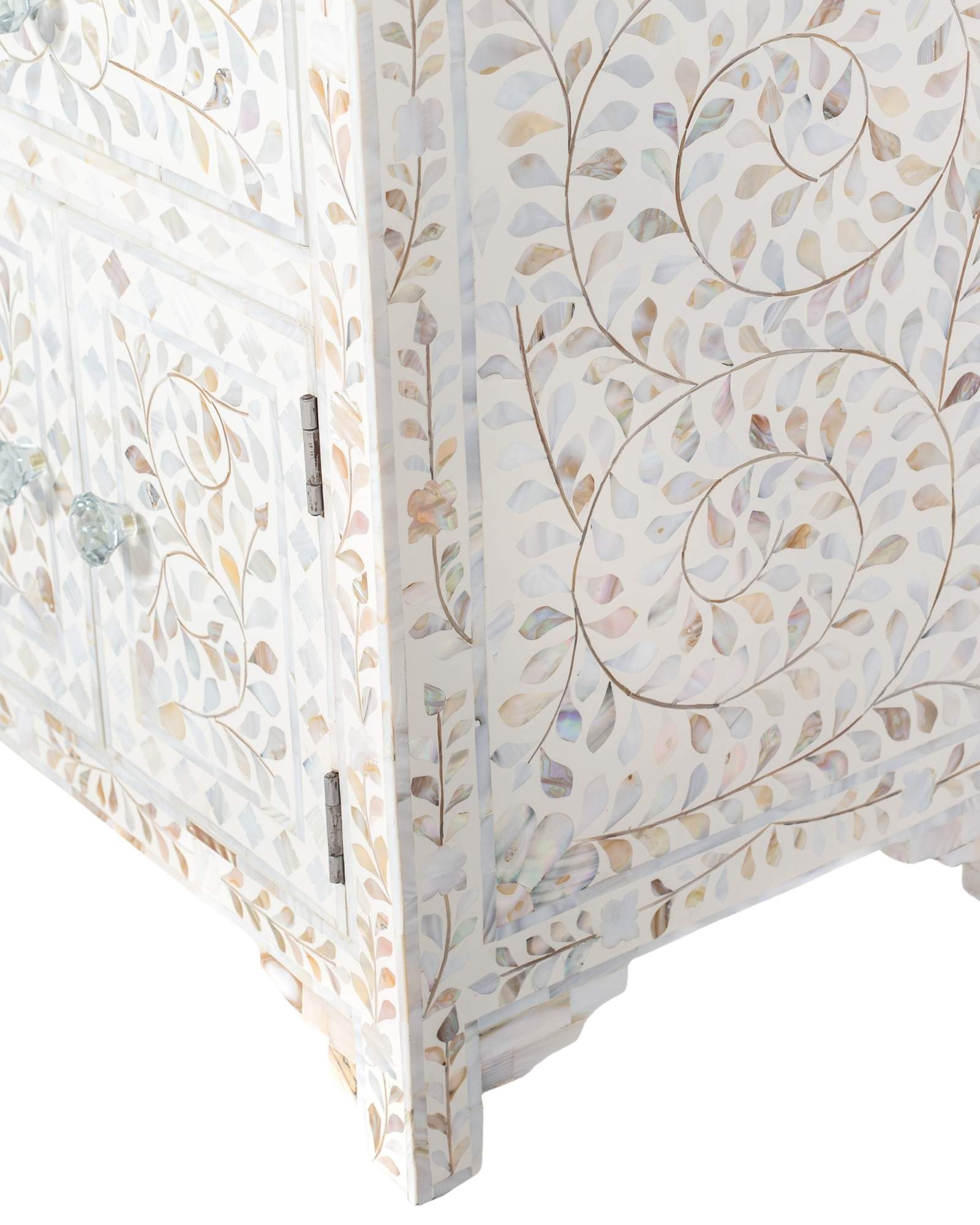 Iris Side Drawer - White Mother of Pearl - Tabeer Homes