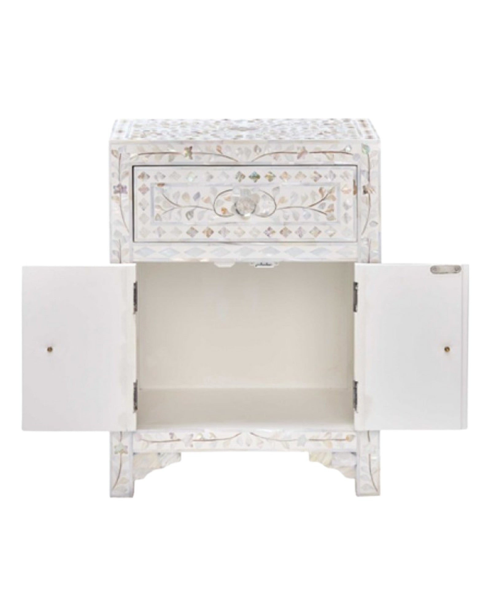 Iris Side Drawer - White Mother of Pearl - Tabeer Homes