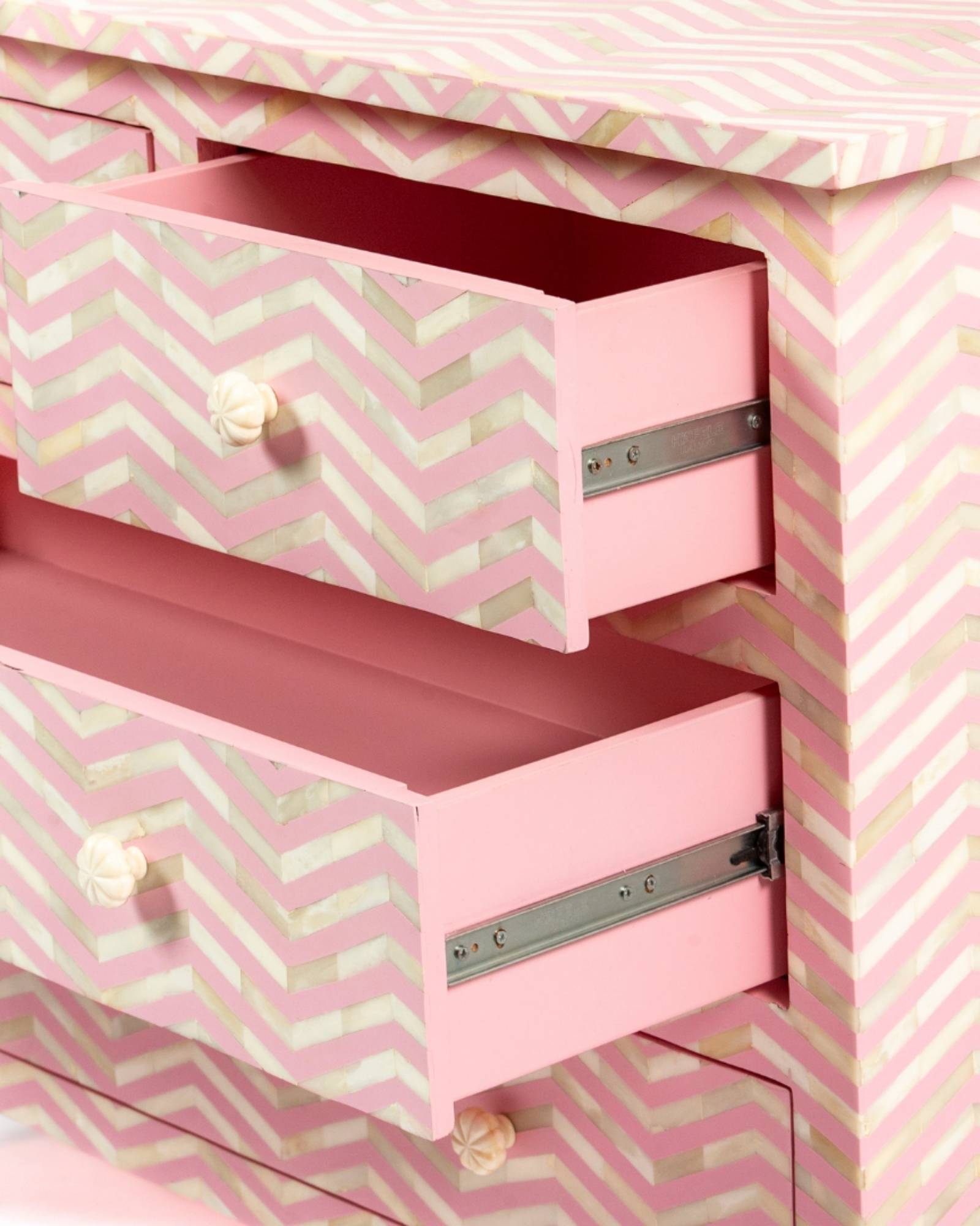 Isra Chest of Drawers - Pink Bone Inlay - Tabeer Homes