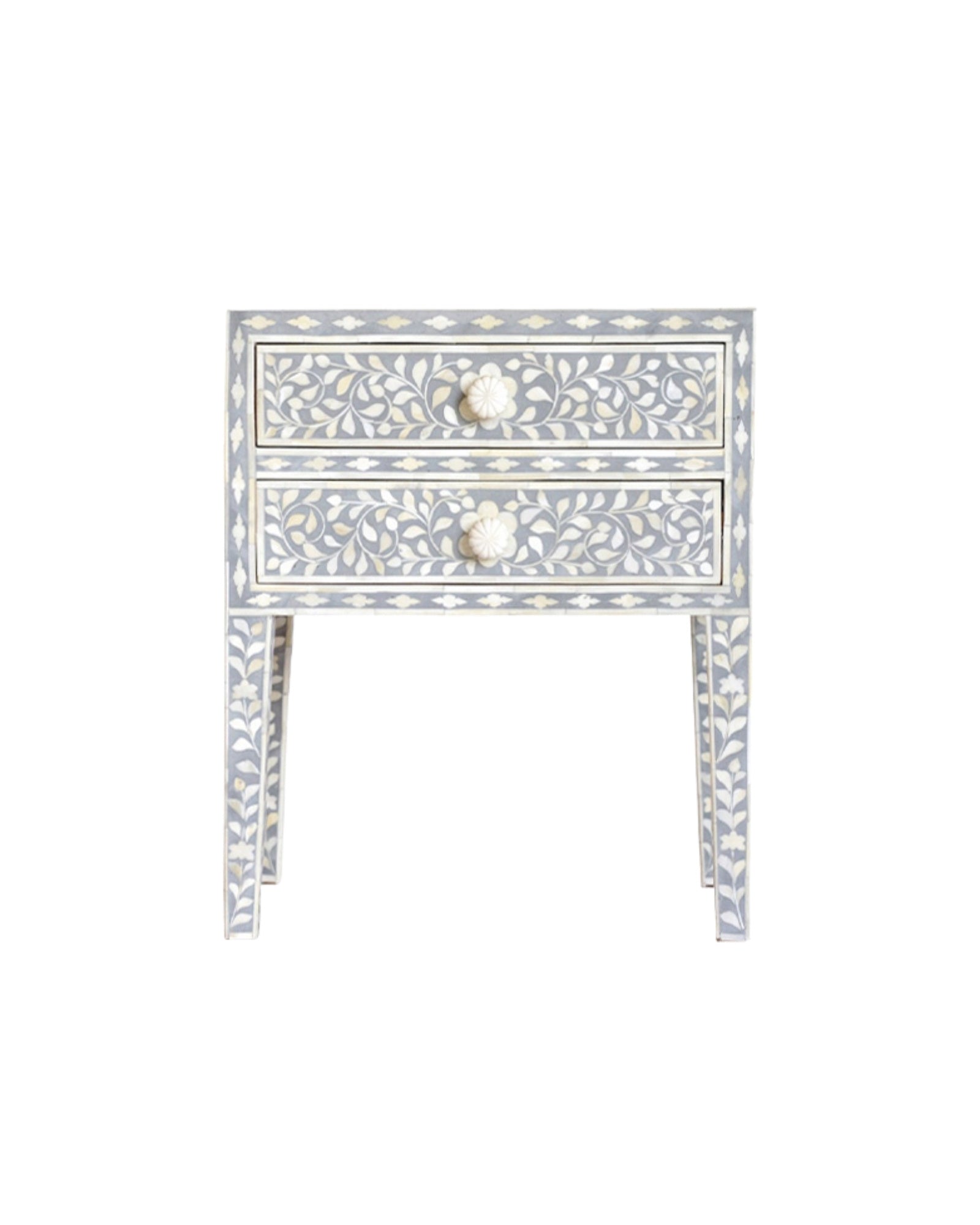 Jade Side Drawer - Grey Bone Inlay - Tabeer Homes