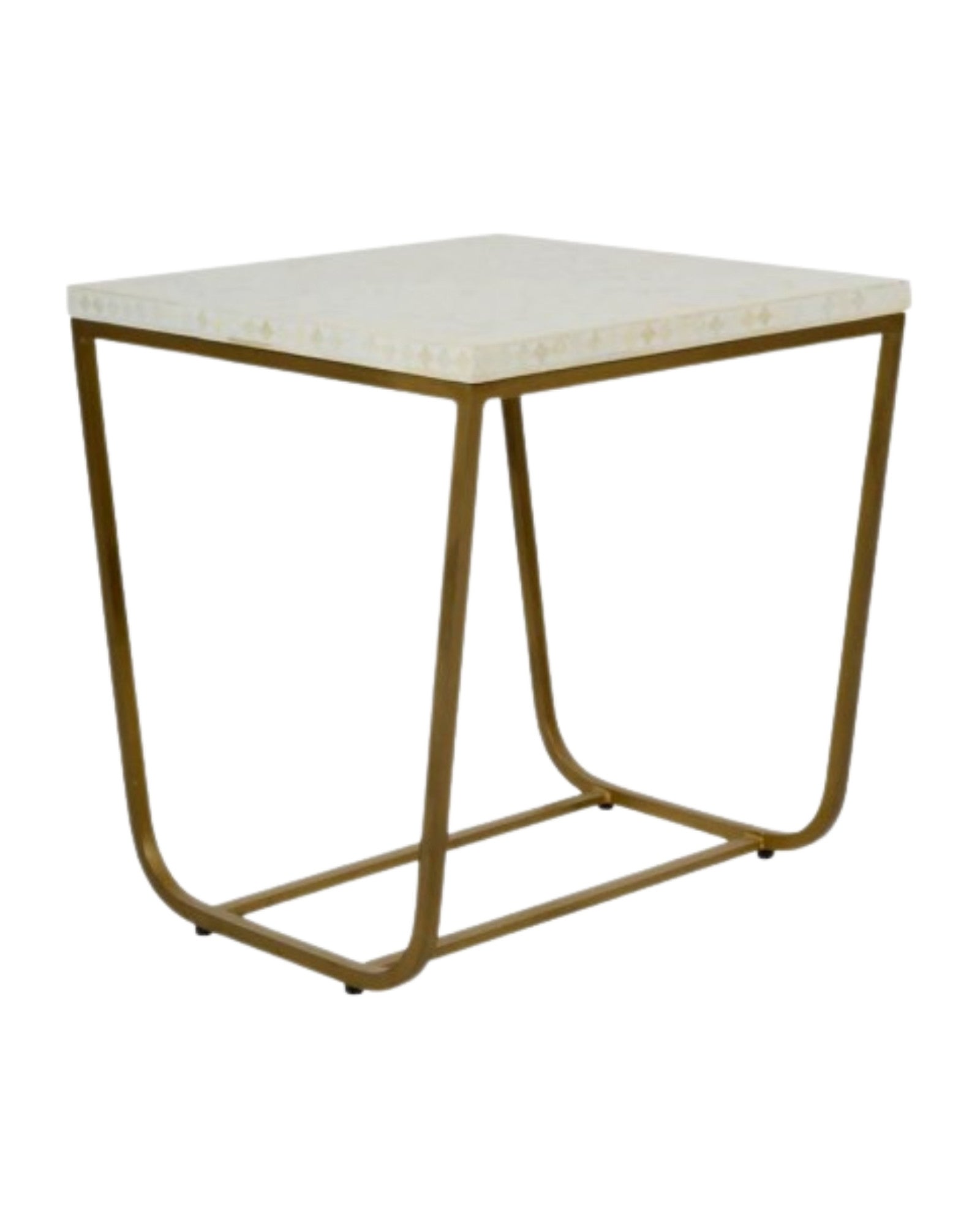 Jade Side Table - White Bone Inlay - Tabeer Homes