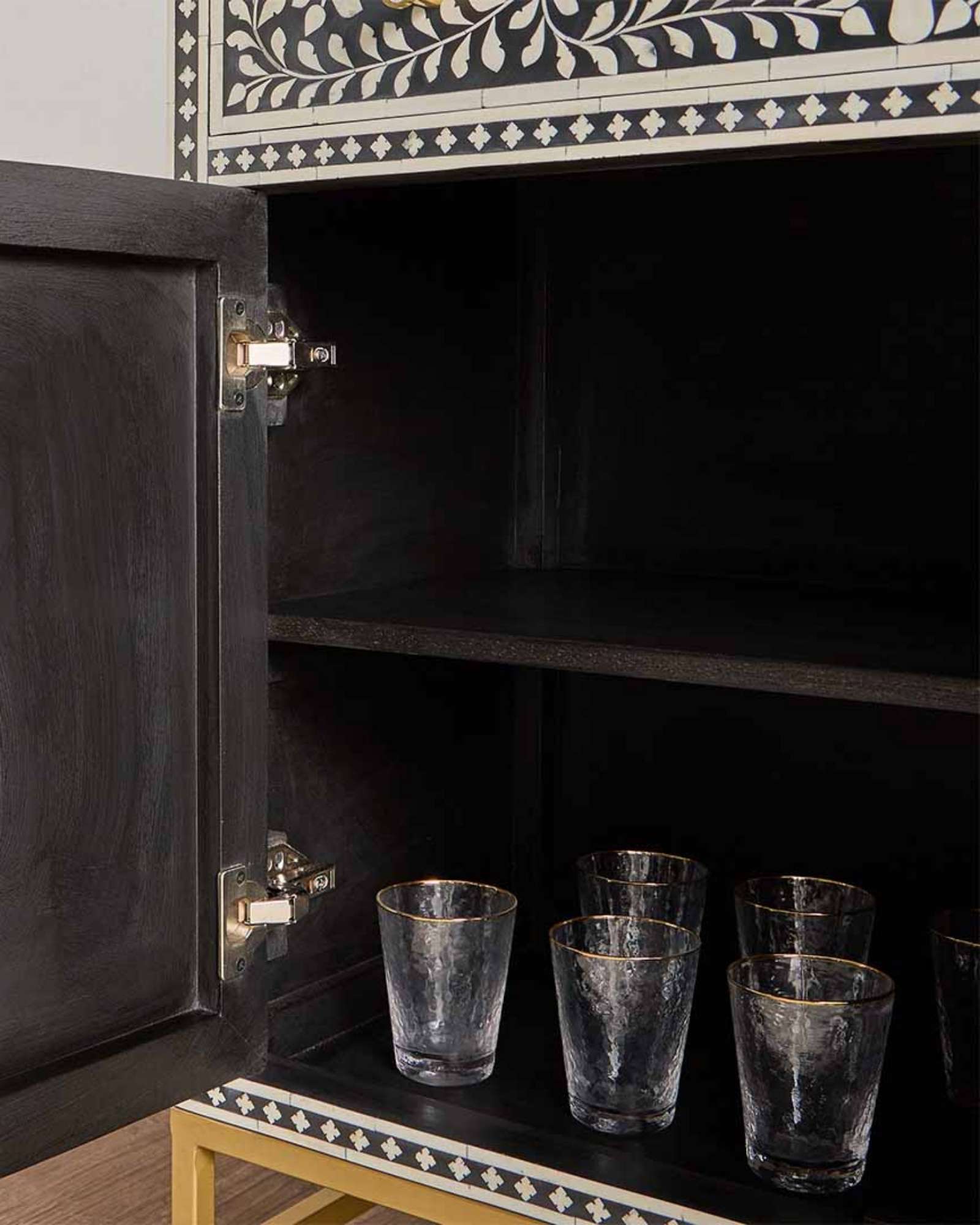 Jade Sideboard Buffet - Black Bone Inlay - Tabeer Homes