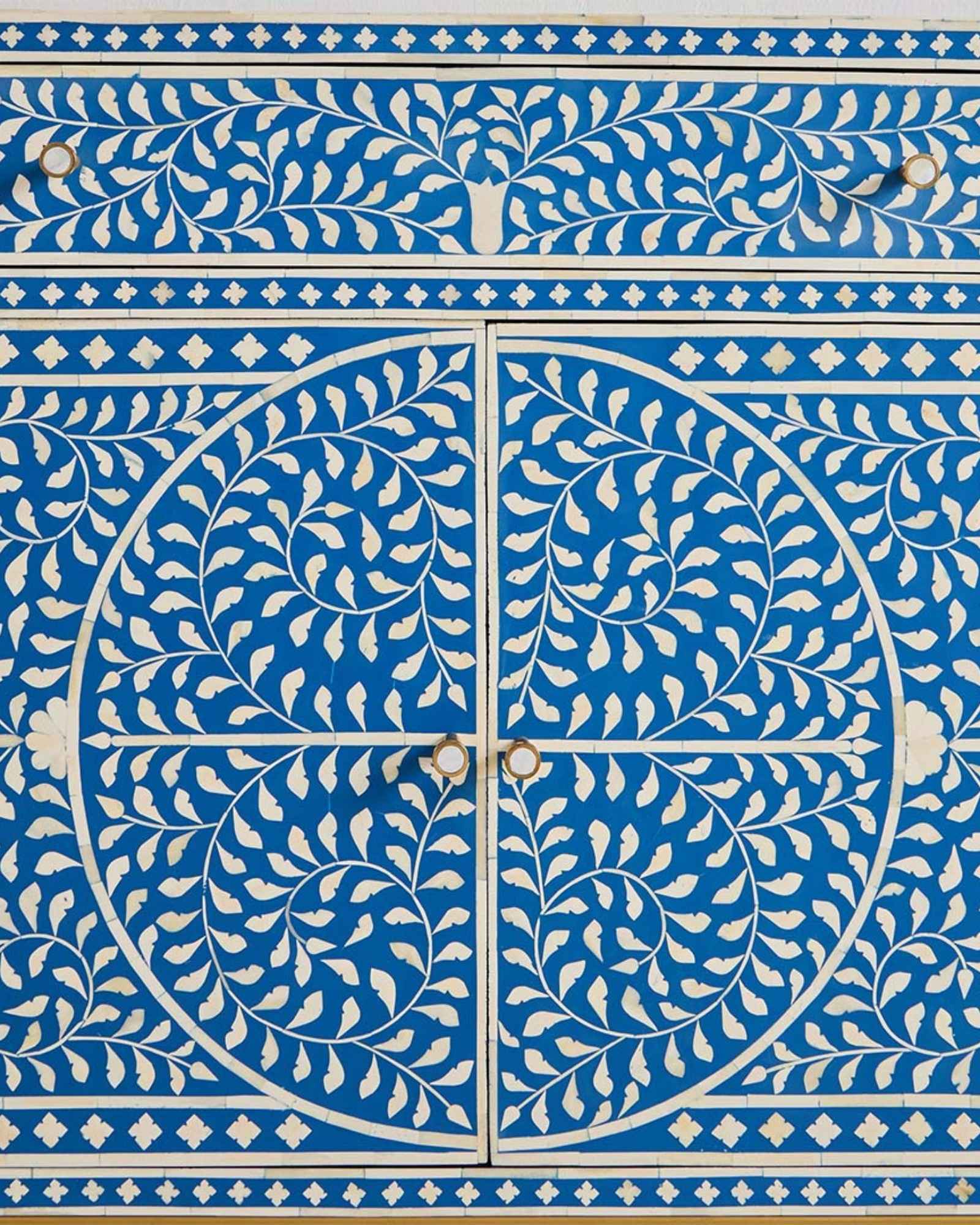 Jade Sideboard Buffet - Blue Bone Inlay - Tabeer Homes