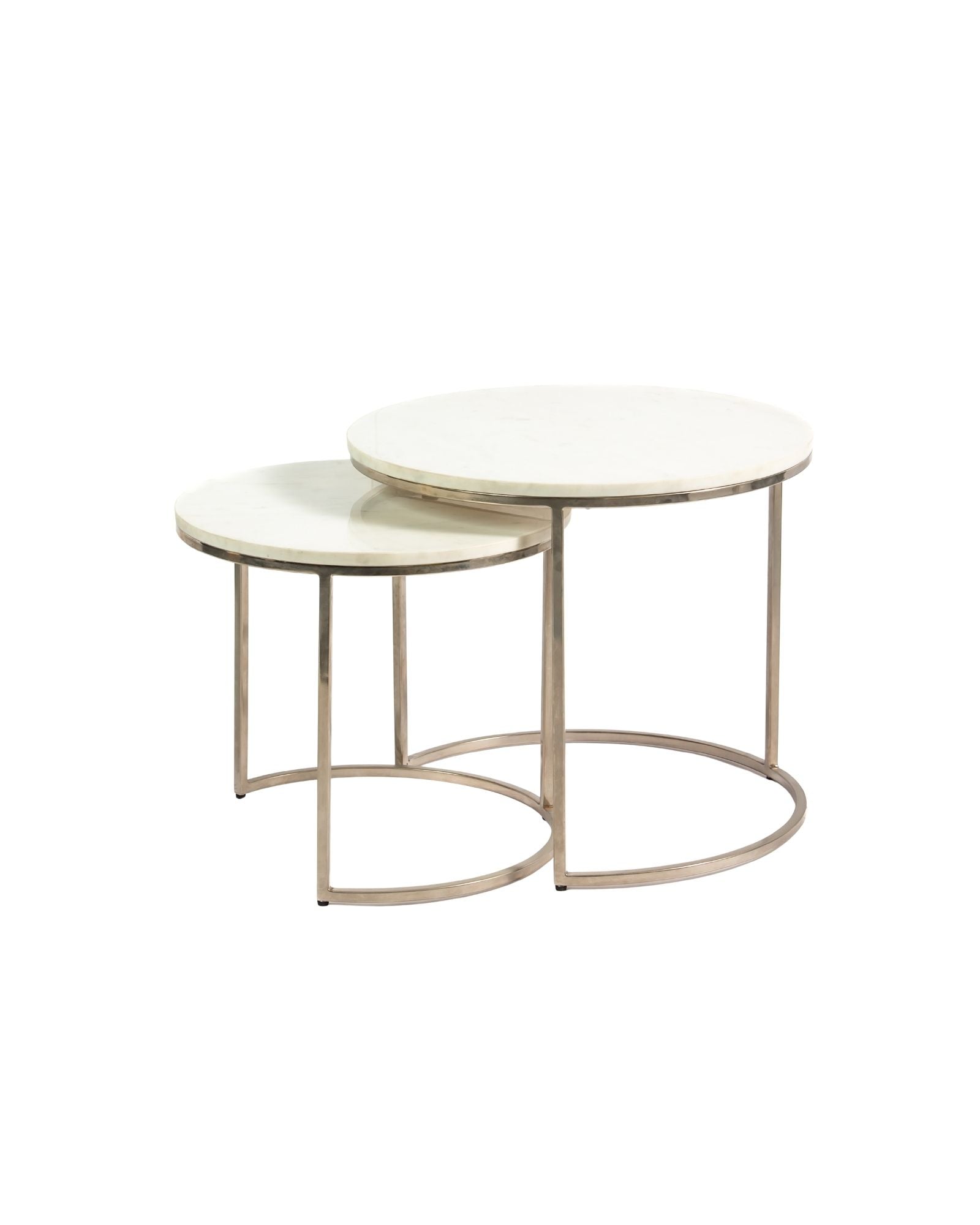 Kazi Side Table - White Marble 
