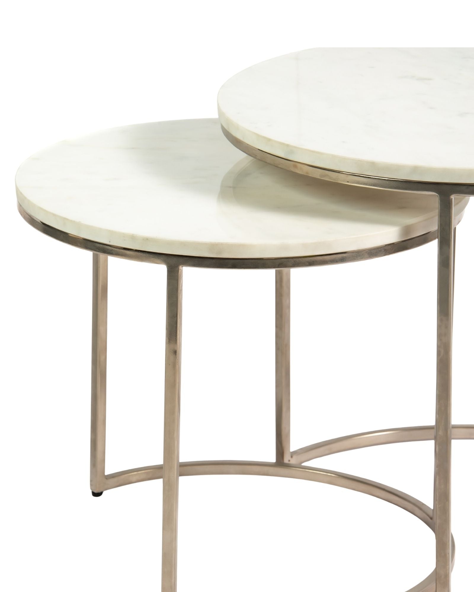 Kazi Side Table - White Marble 