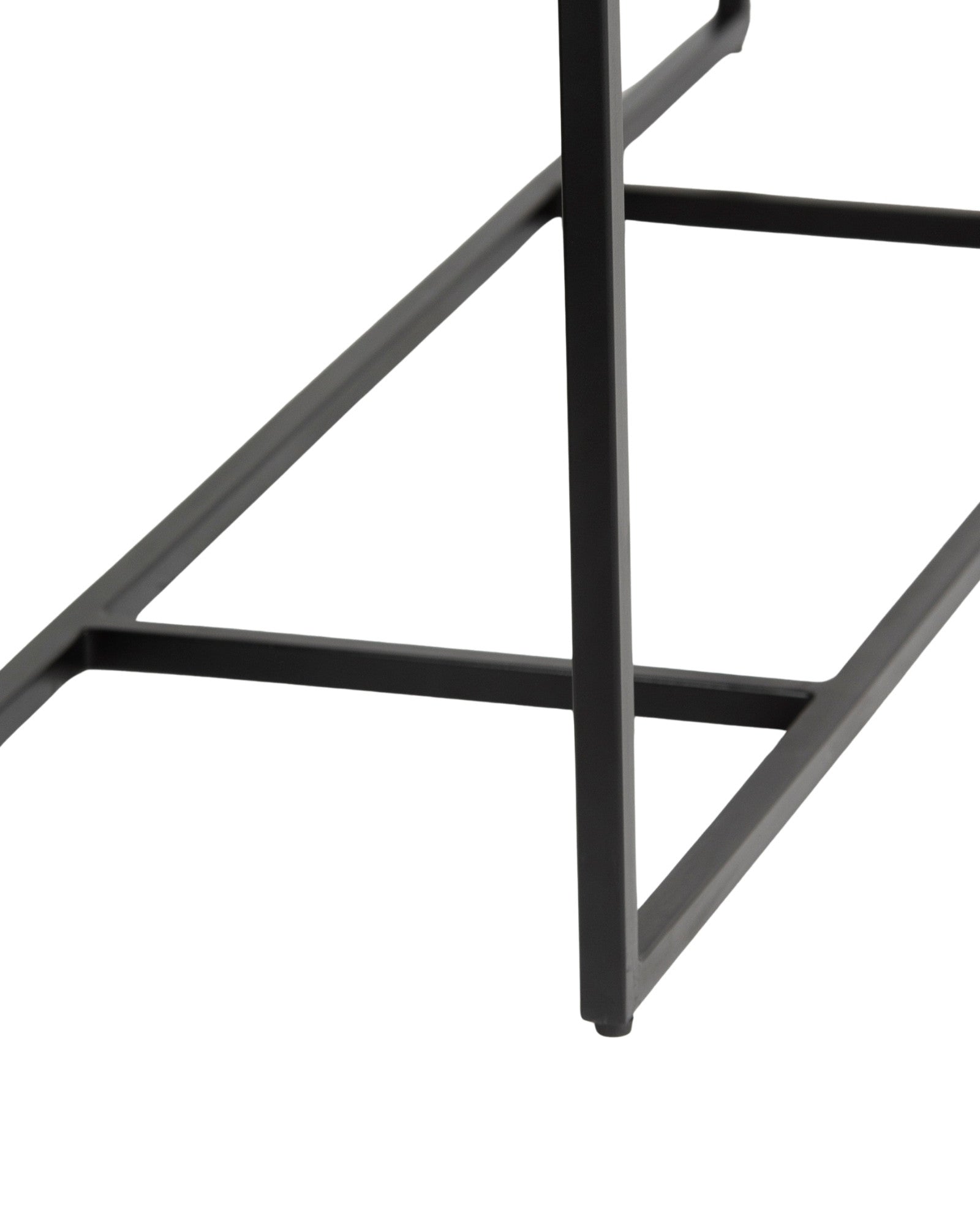 Bone inlay console table featuring geometric pattern in black and white with metal base, handcrafted furniture piece.