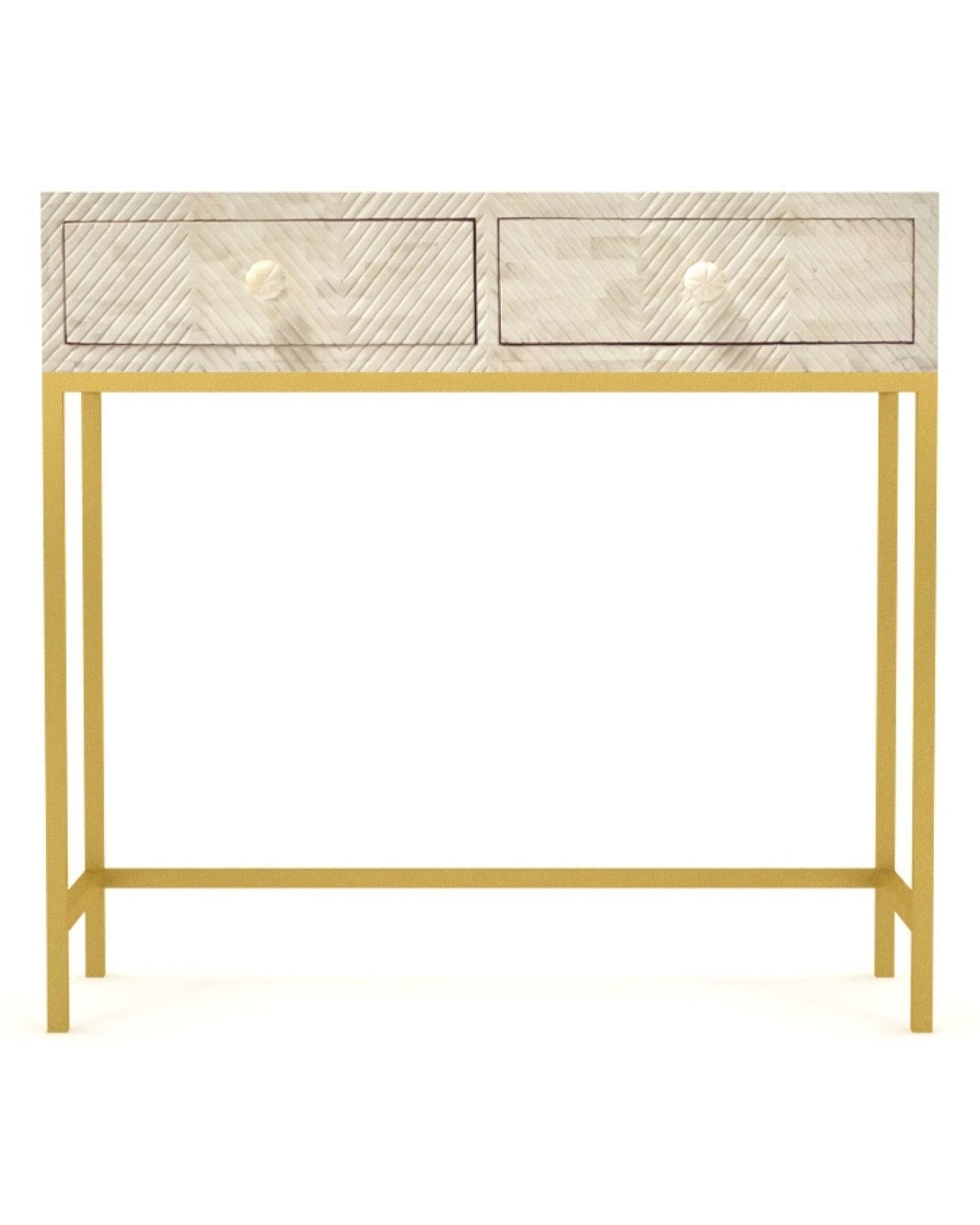 Lasvit Mini Dresser Console - Bone Carved - Tabeer Homes