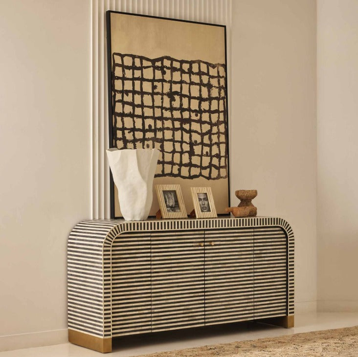 خزانة ليباري - تطعيم عظمي أسود