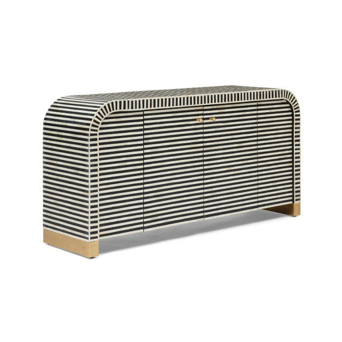 Lipari Cabinet - Black Bone Inlay