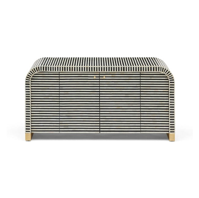 Lipari Cabinet - Black Bone Inlay