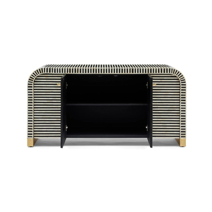 Lipari Cabinet - Black Bone Inlay