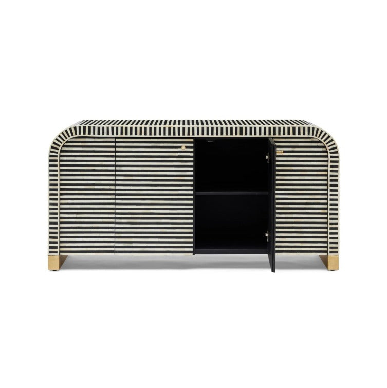 Lipari Cabinet - Black Bone Inlay