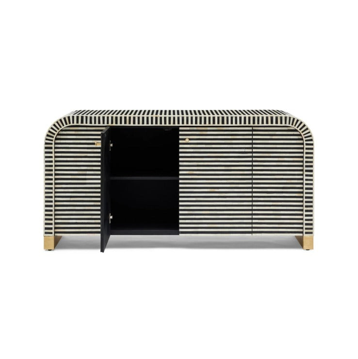 Lipari Cabinet - Black Bone Inlay