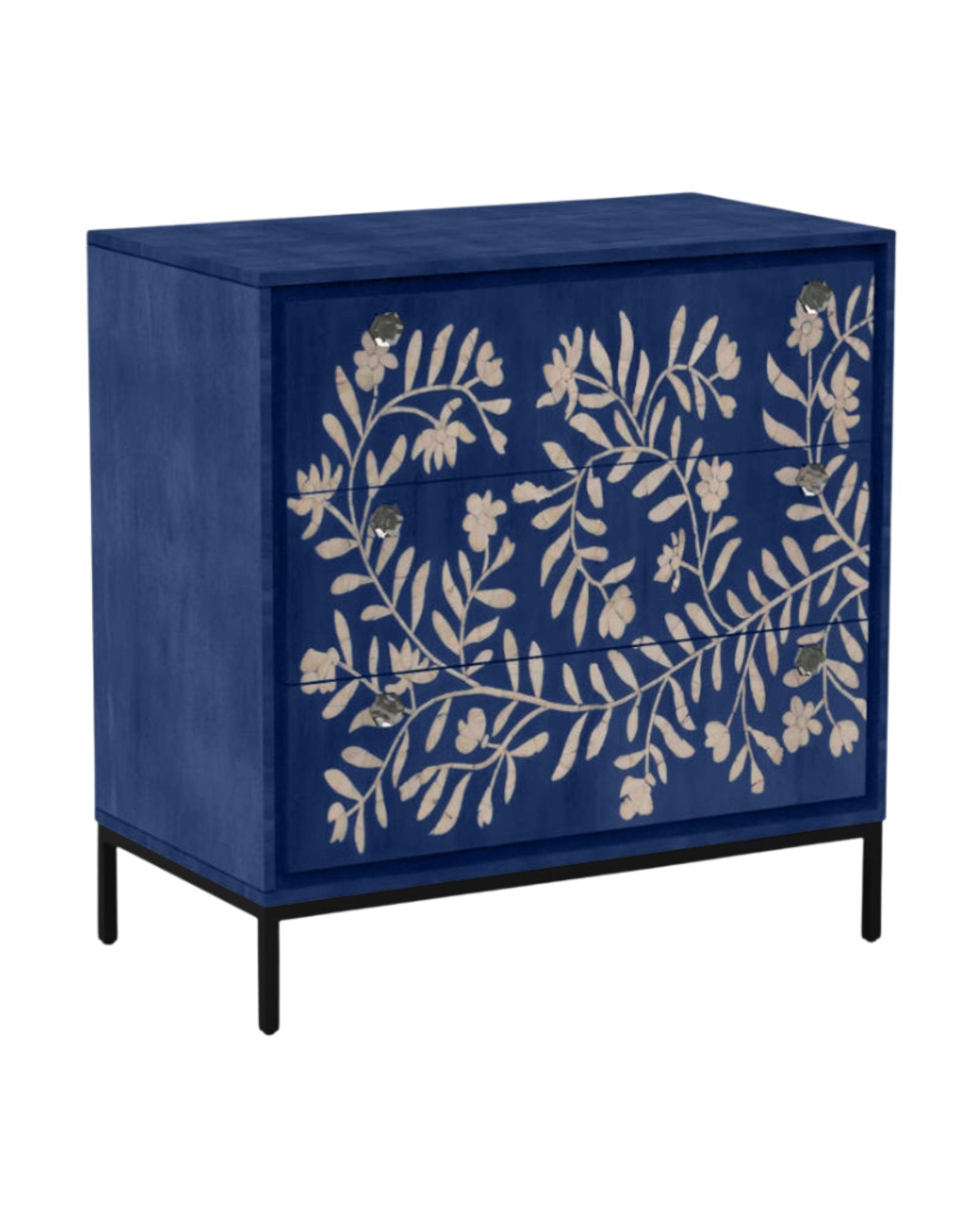 luna side drawers blue mother of pearl