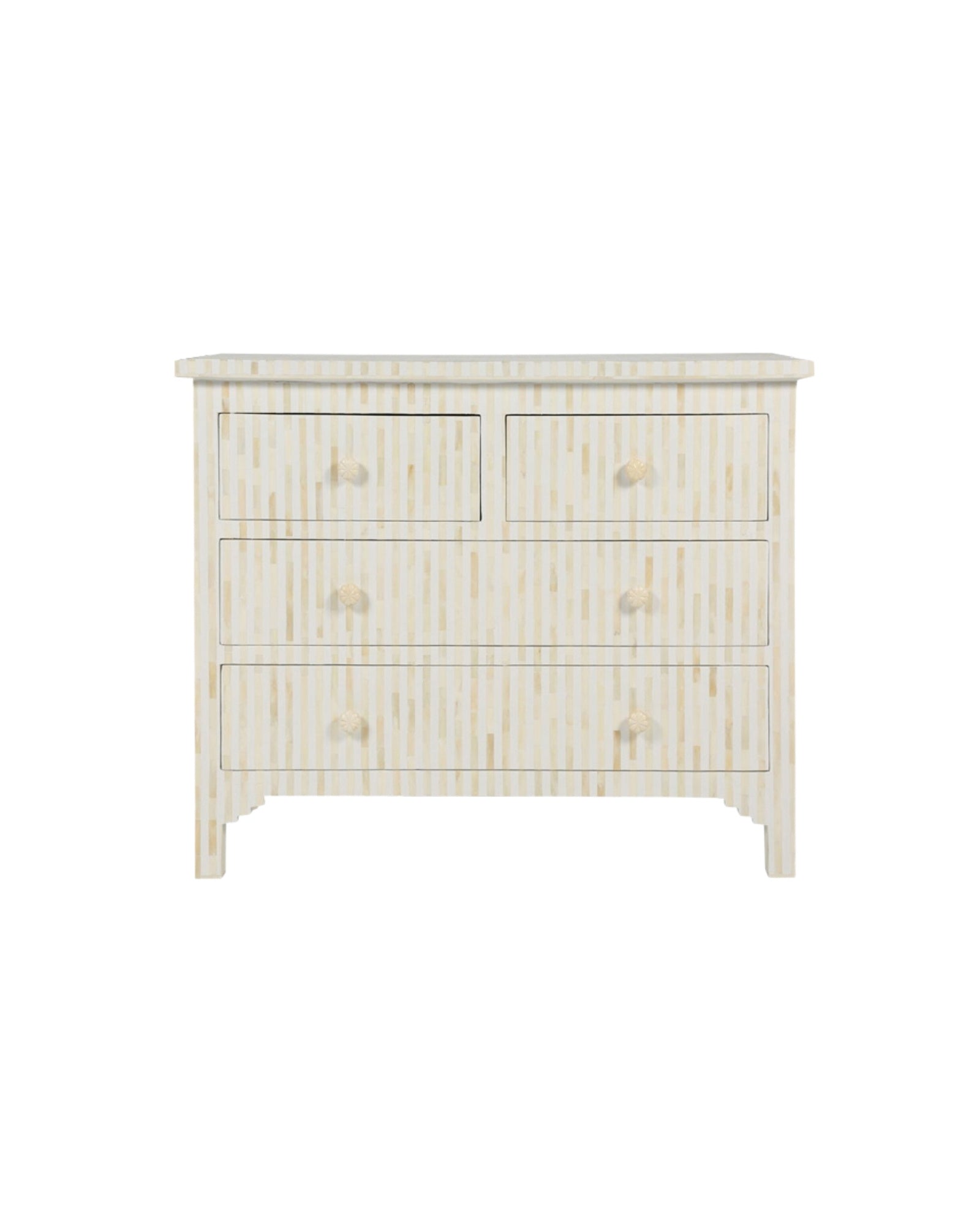 Manzil Chest of Drawers - White Bone Inlay - Tabeer Homes