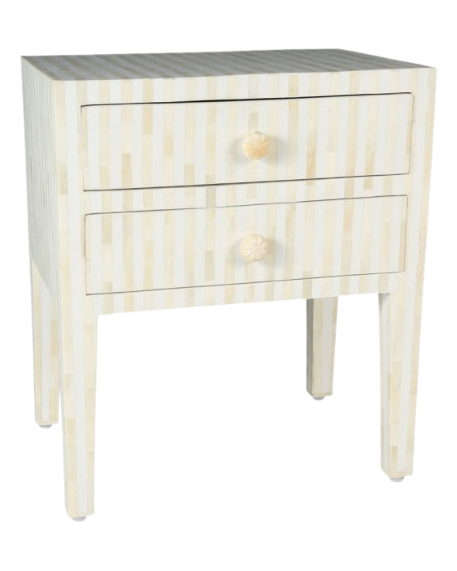 Manzil Side Drawer - White Bone Inlay - Tabeer Homes