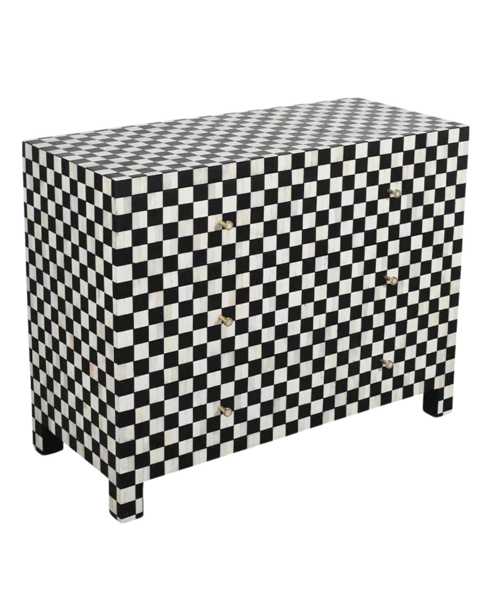 Maze Chest of Drawers - Black Bone Inlay - Tabeer Homes