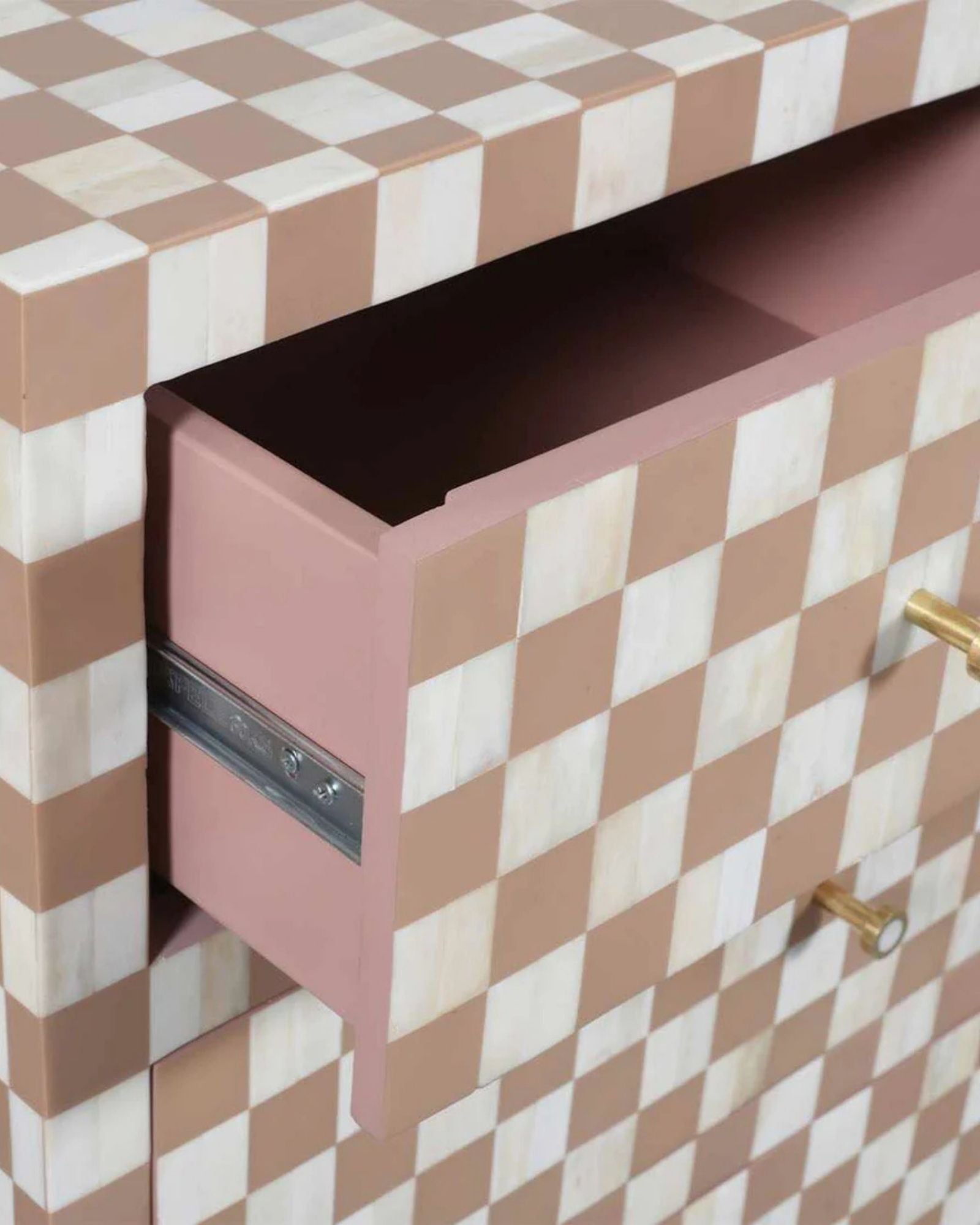 Maze Chest of Drawers - Brown Bone Inlay - Tabeer Homes
