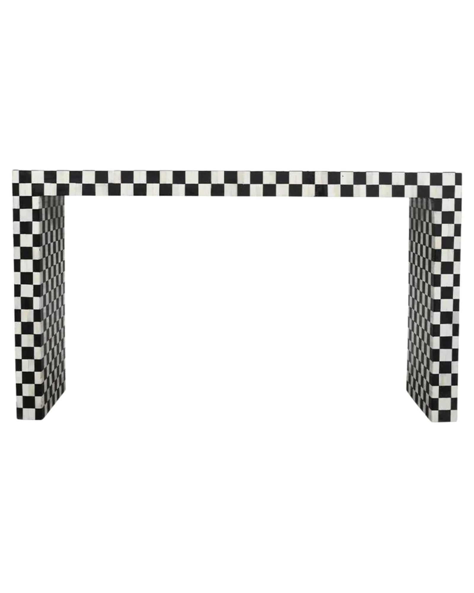 Maze Console - Black Bone Inlay - Tabeer Homes