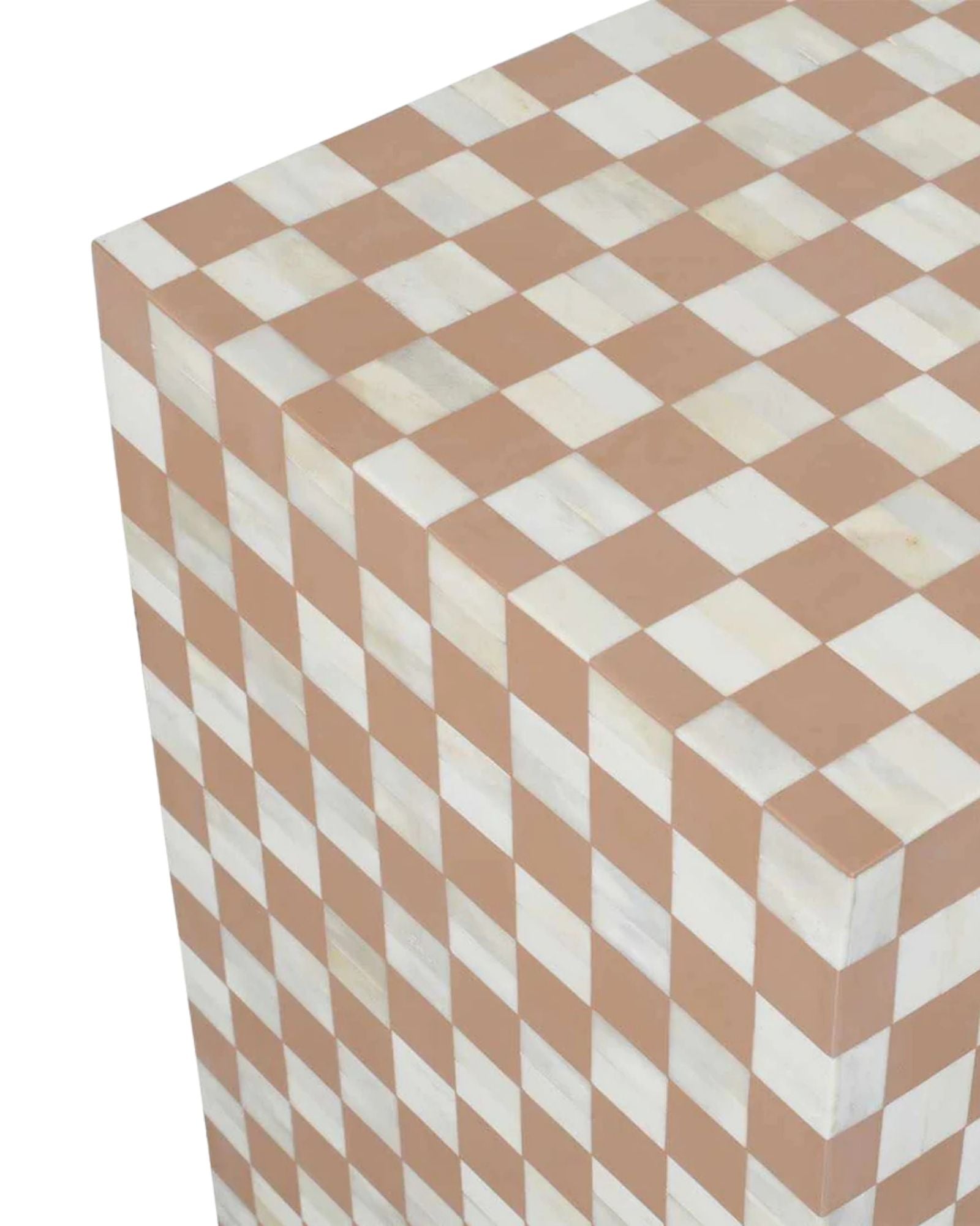 Maze Console - Brown Bone Inlay - Tabeer Homes