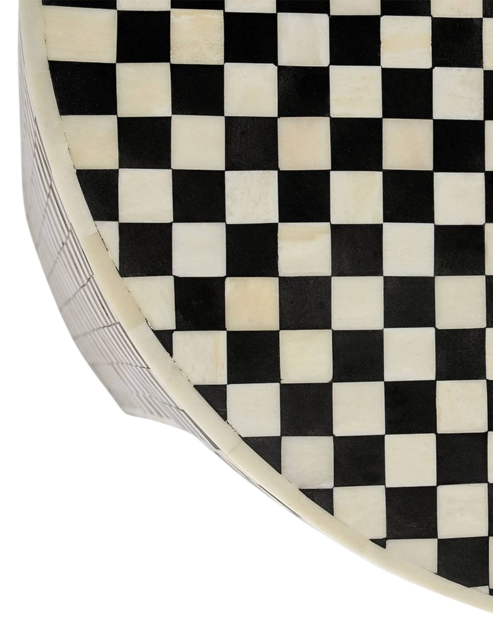 Maze Side Drawer in Black and White Bone Inlay by Tabeer Homes