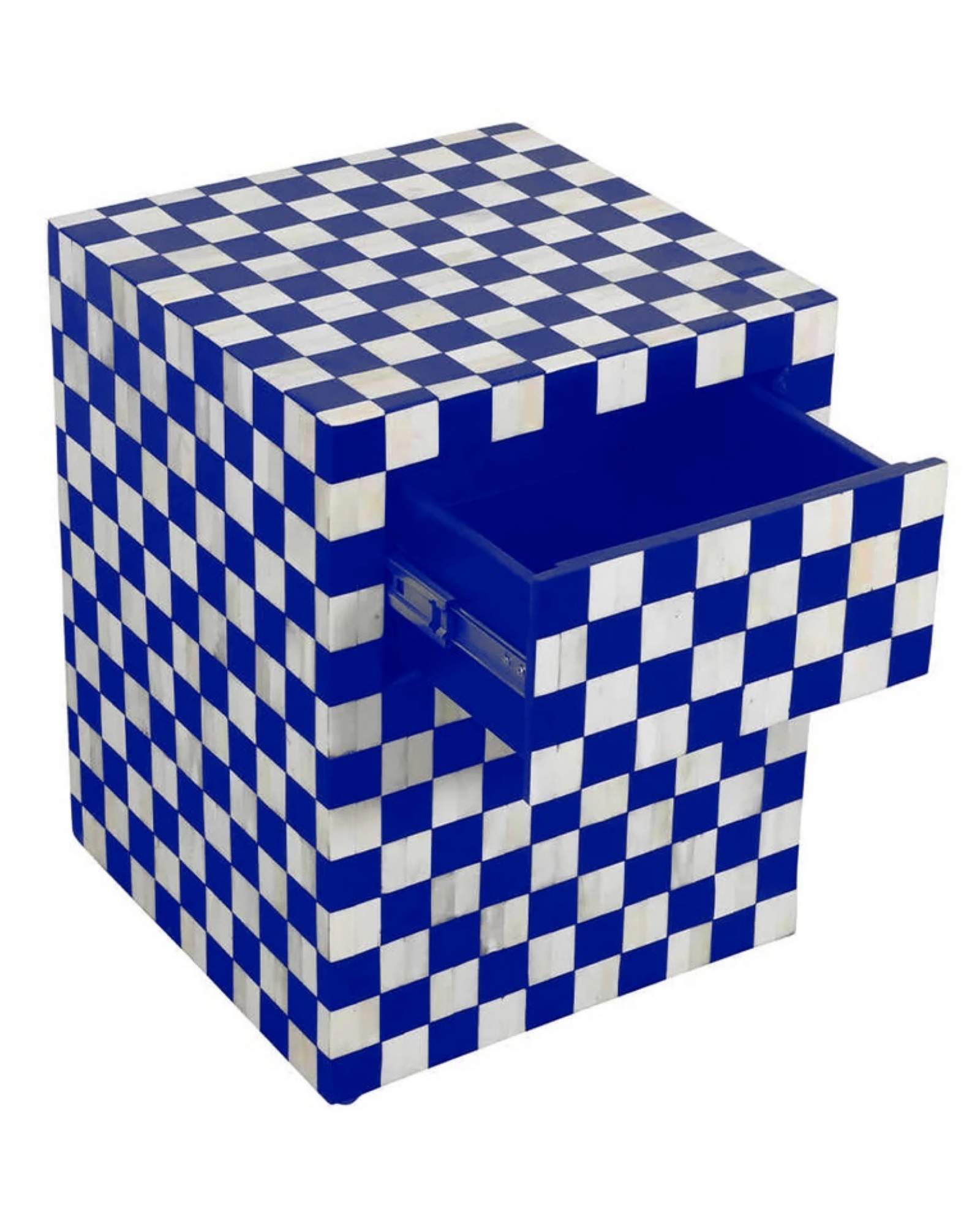 Maze Side Drawers - Blue Bone Inlay - Tabeer Homes
